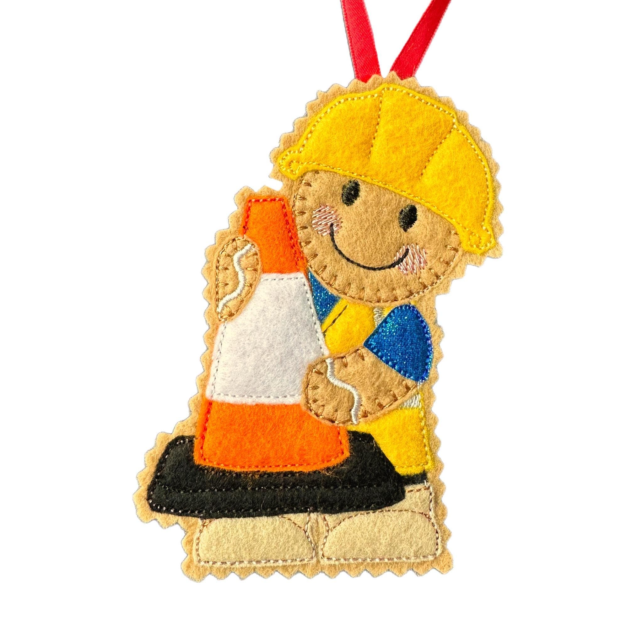 Construction /  Road Works Gingerbread Felt Decoration — image 2