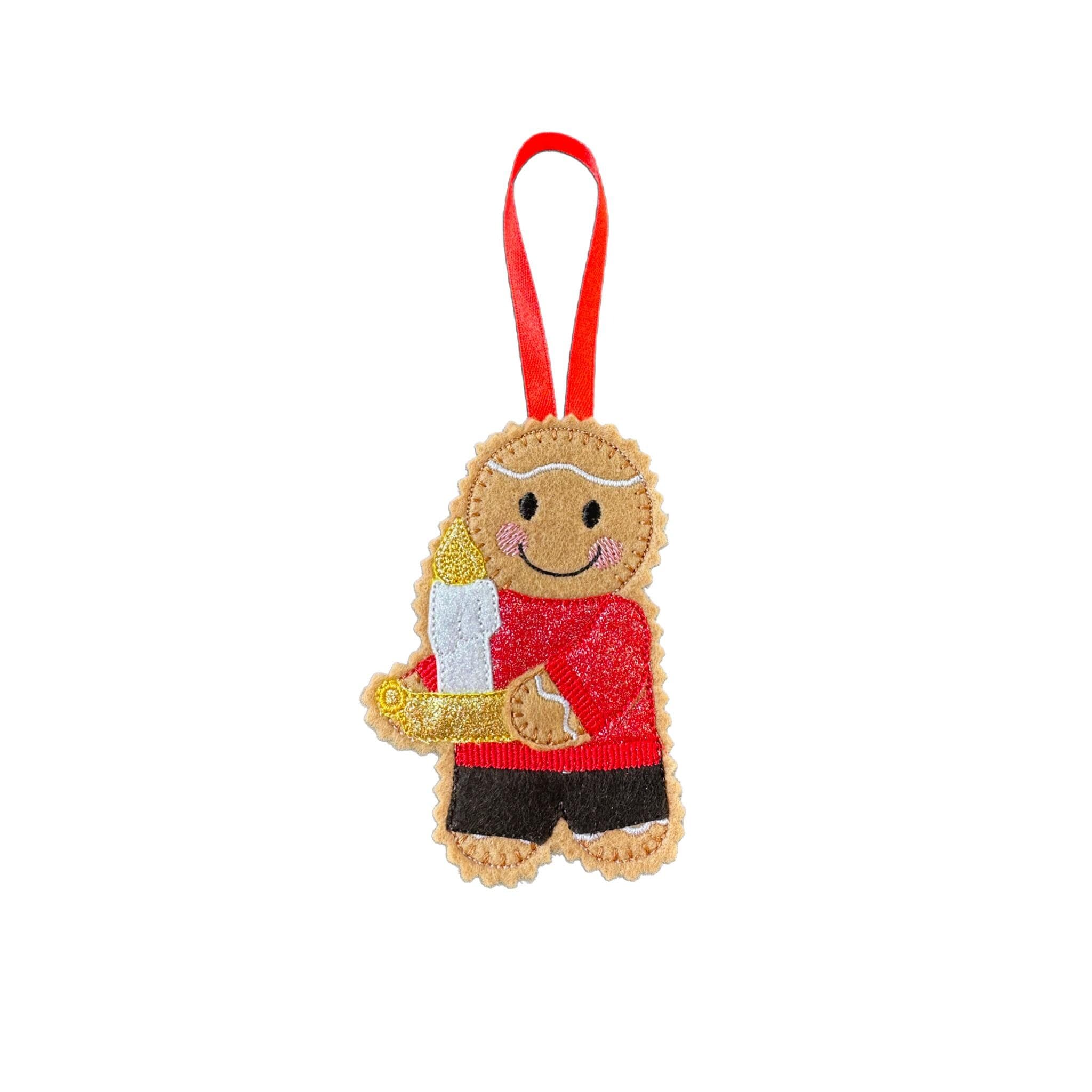 Christmas Candle Gingerbread Felt Decoration — image 2