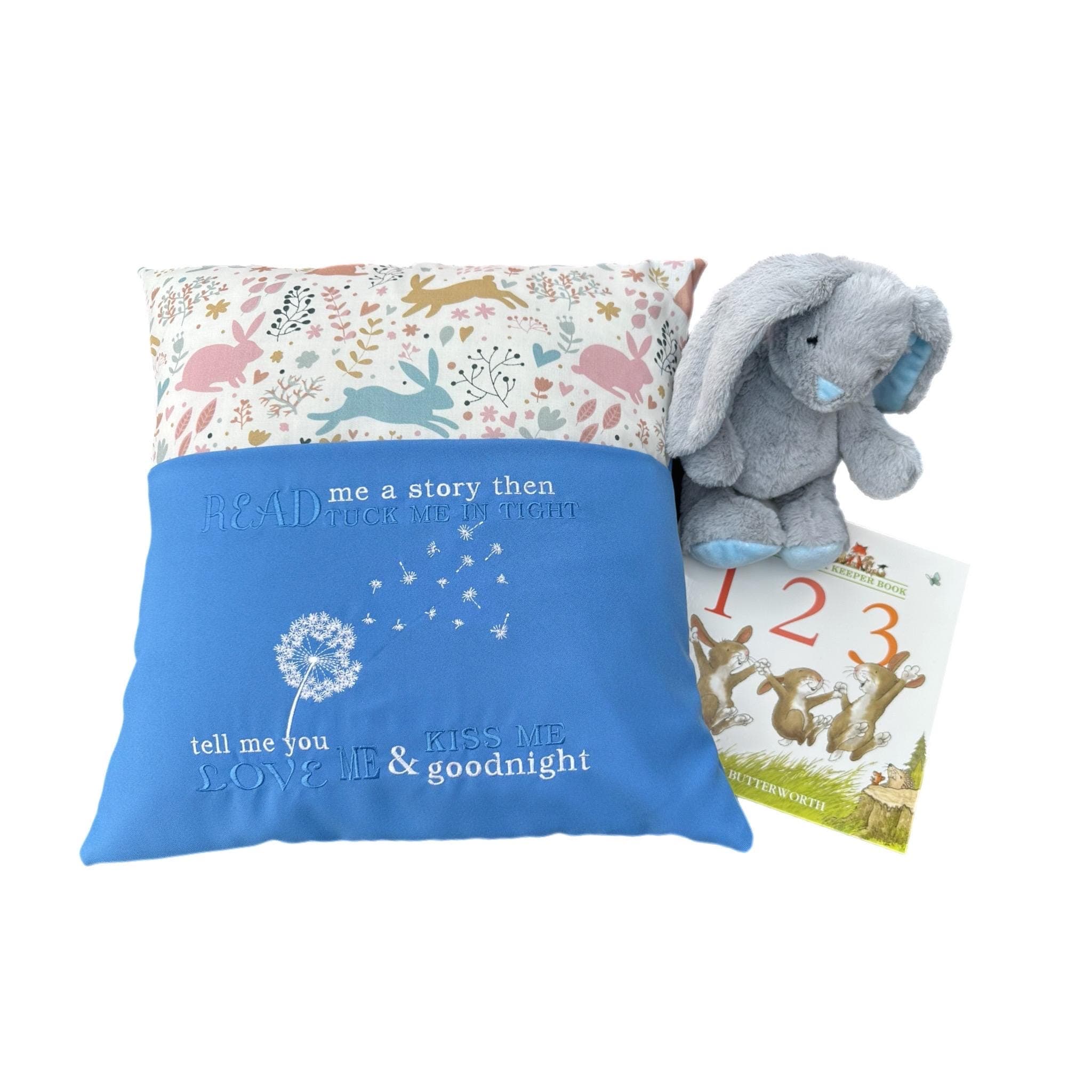 Handmade Bunny Reading Cushion Gift Set with Book & Toy – Nursery Bedtime Story Pillow — image 6