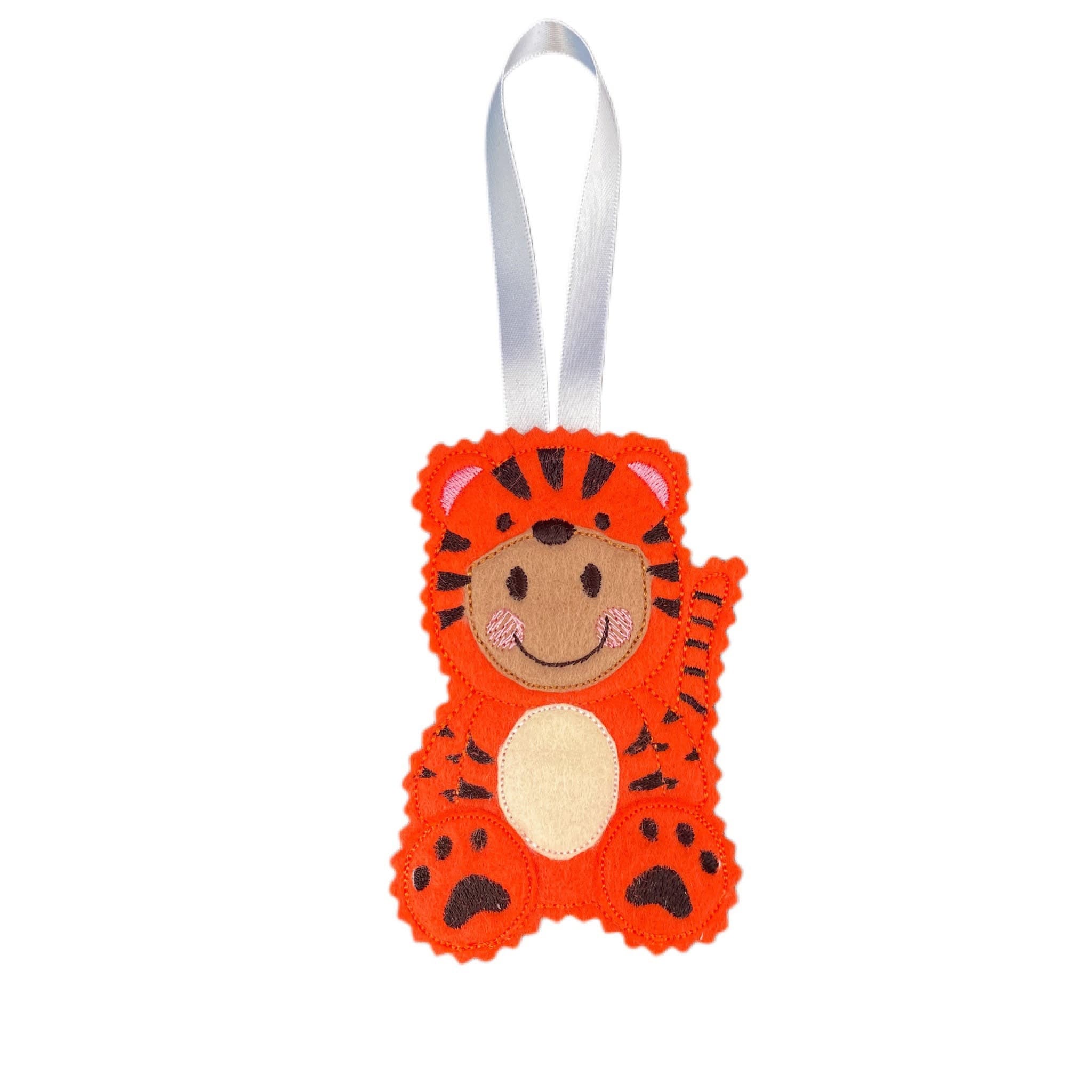 Tiger Dress Up Gingerbread Man Felt Decoration