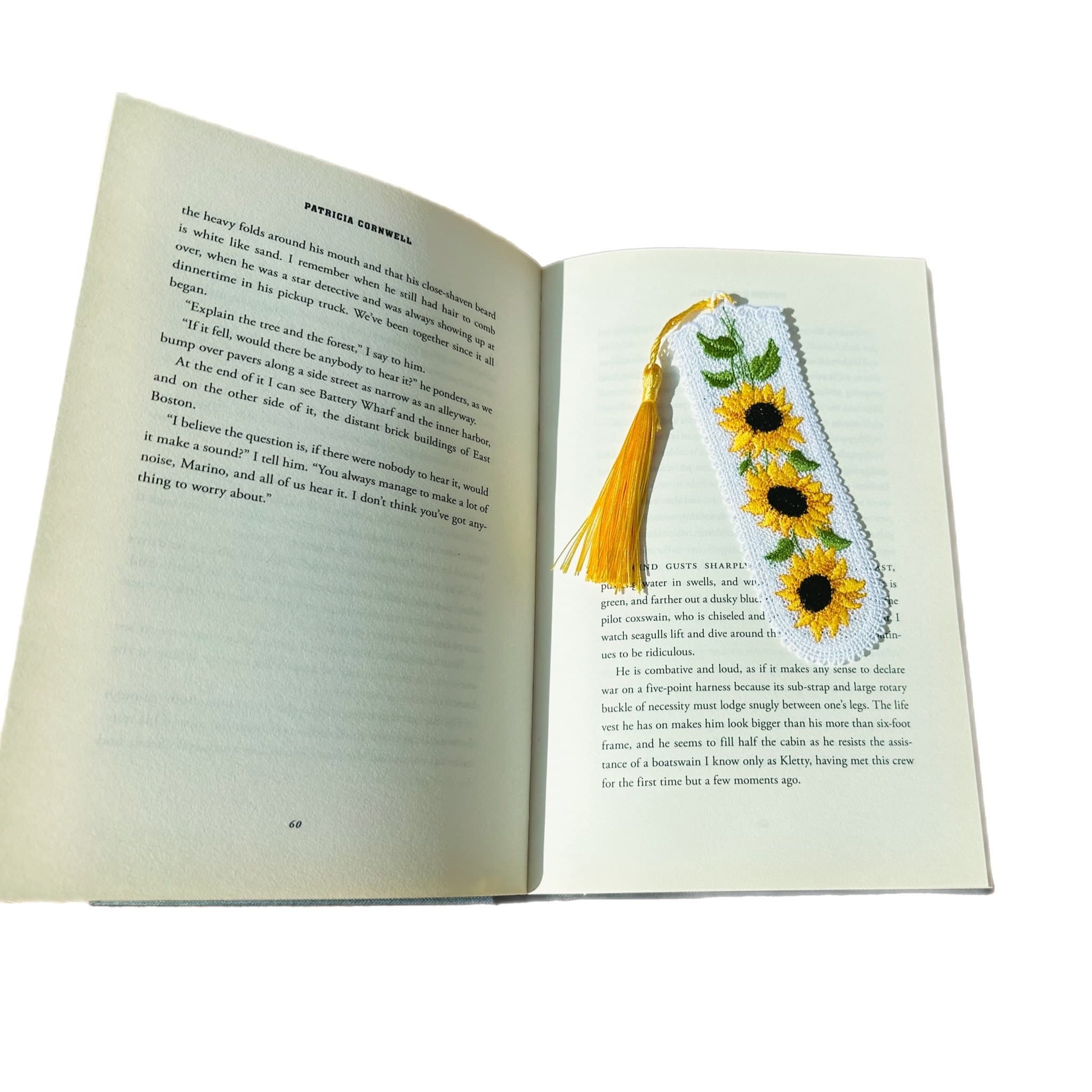 SunFlower Lace Embroidered Bookmark