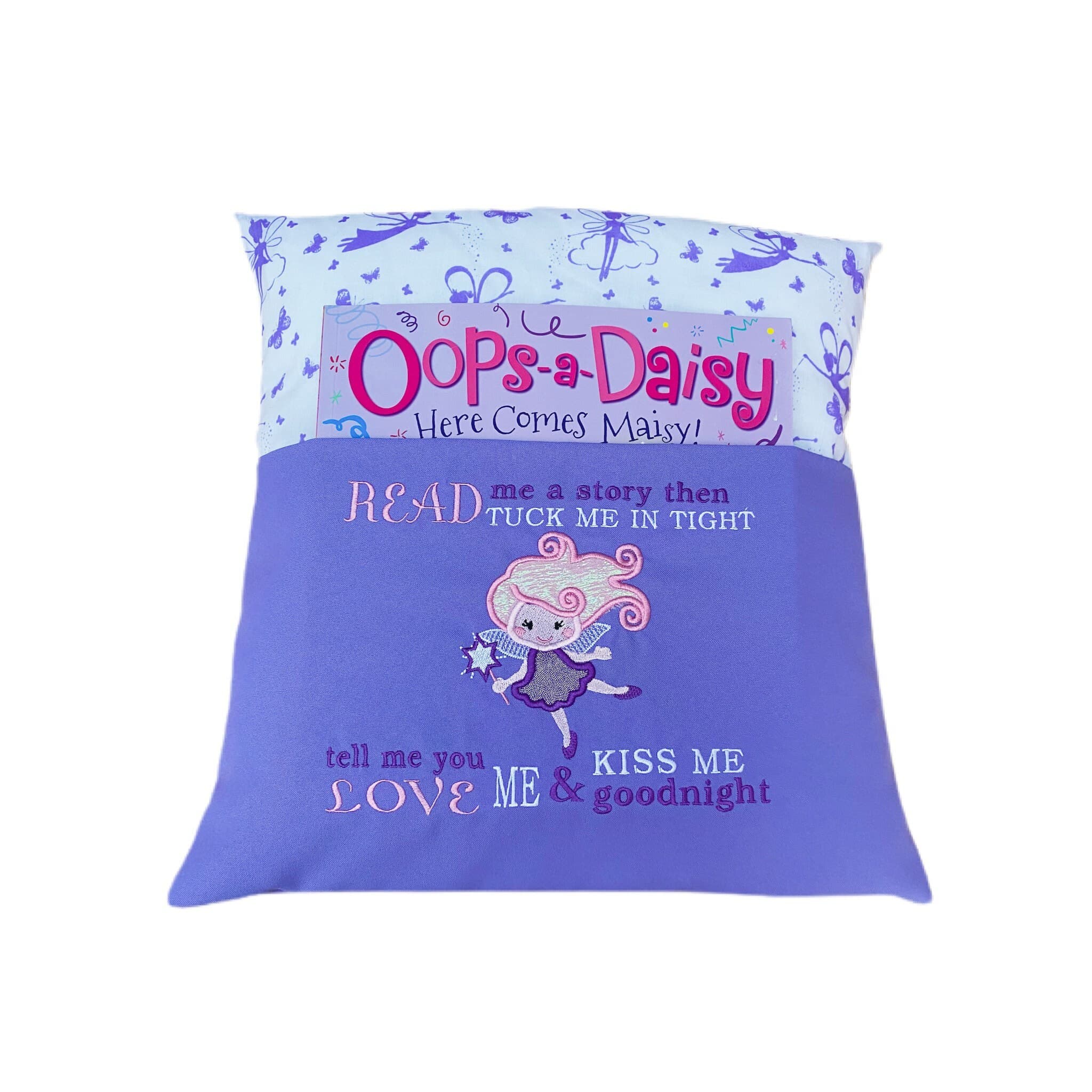 Fairy Reading Cushion: Embroidered Story Book Pocket — image 3