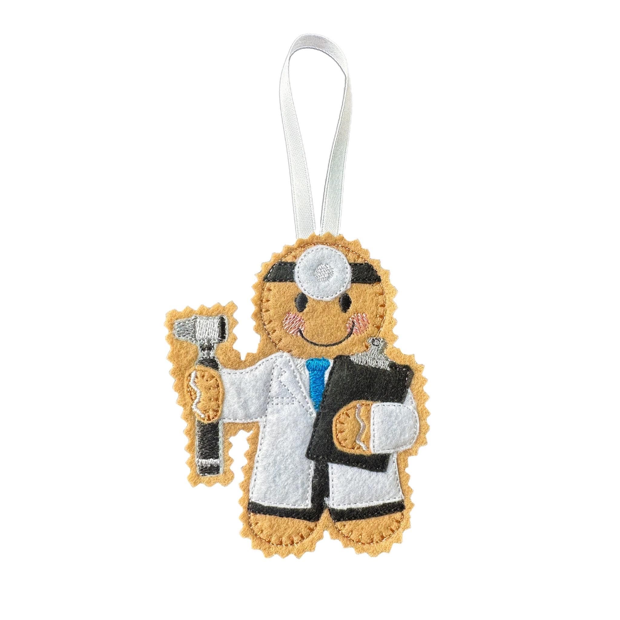 Audiologist Gingerbread Decoration – Felt Hanging Ornament — image 3