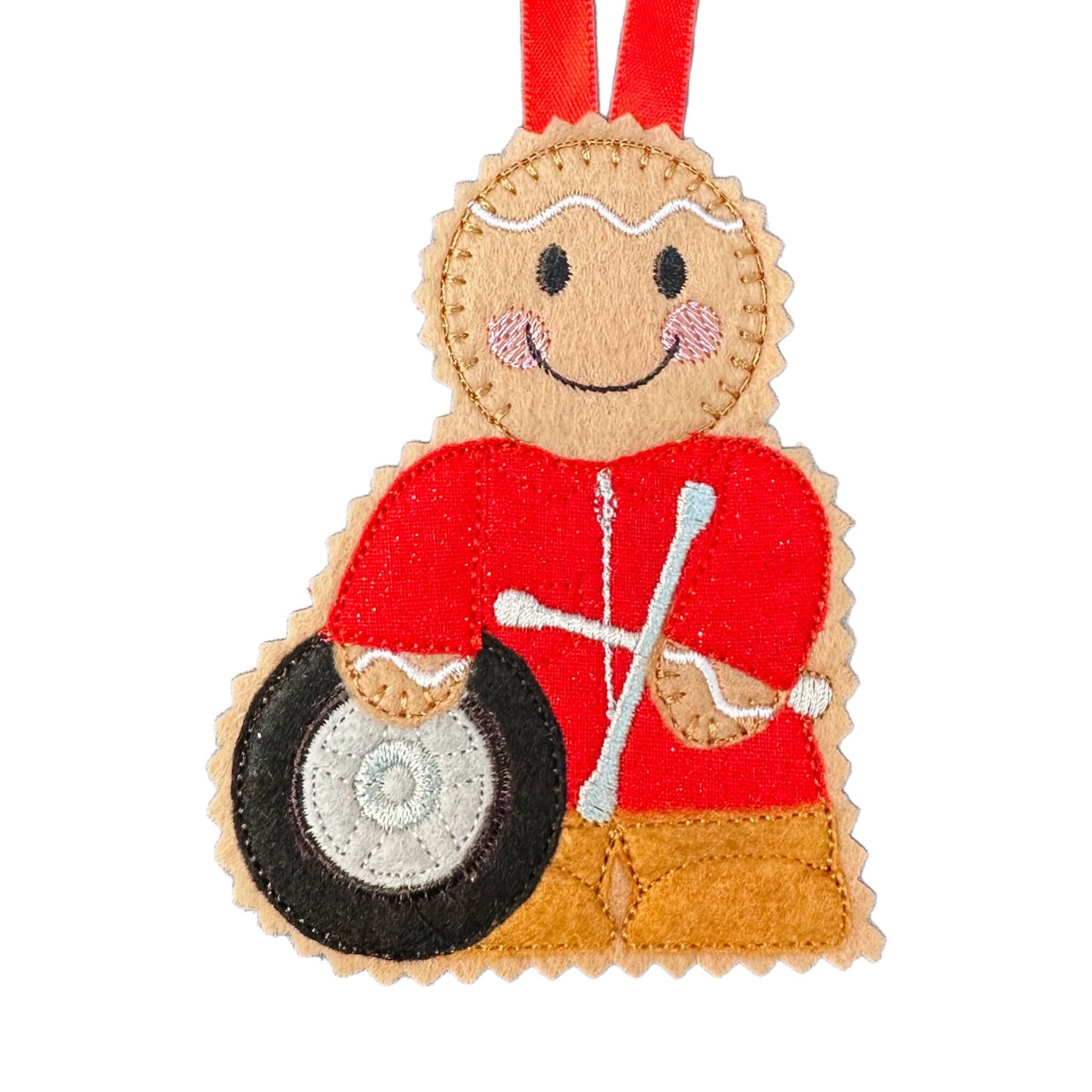 Tyre Fitter Gingerbread Man Felt Decoration — image 2