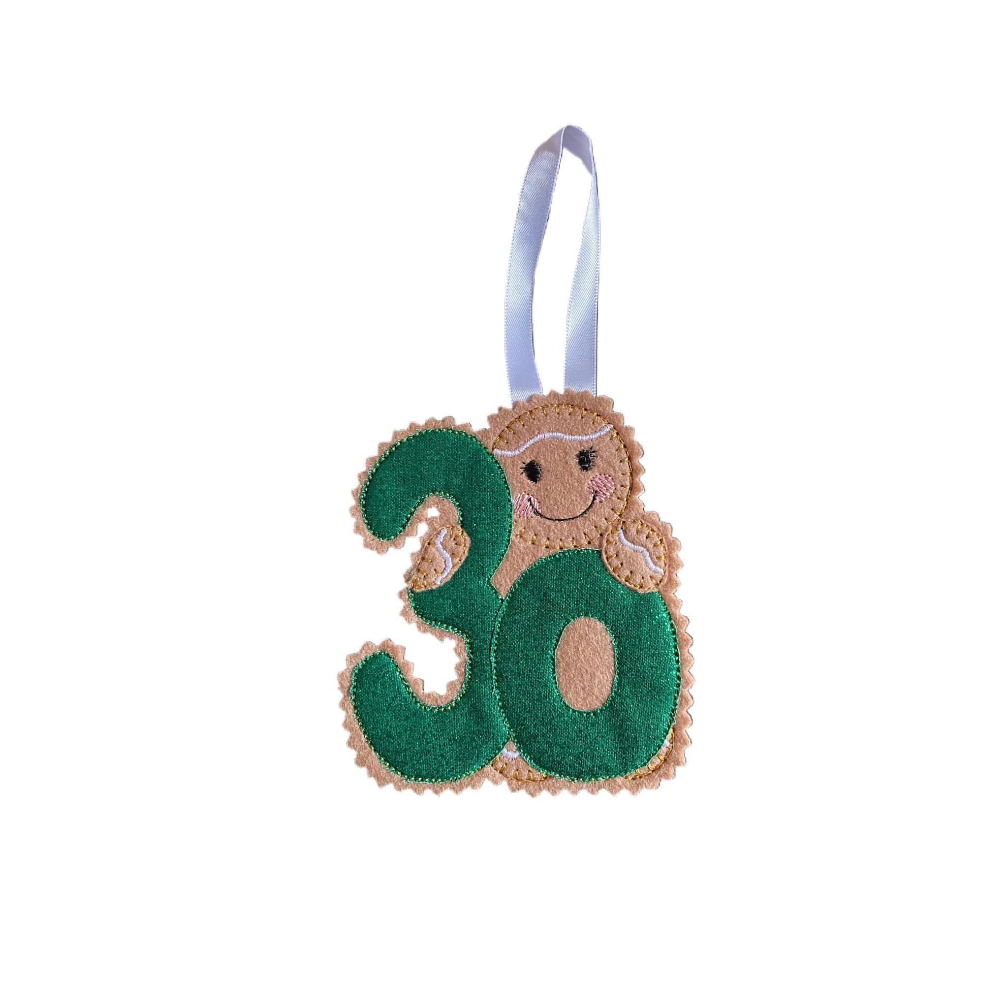 Gingerbread Man  Felt Decoration 30th Birthday