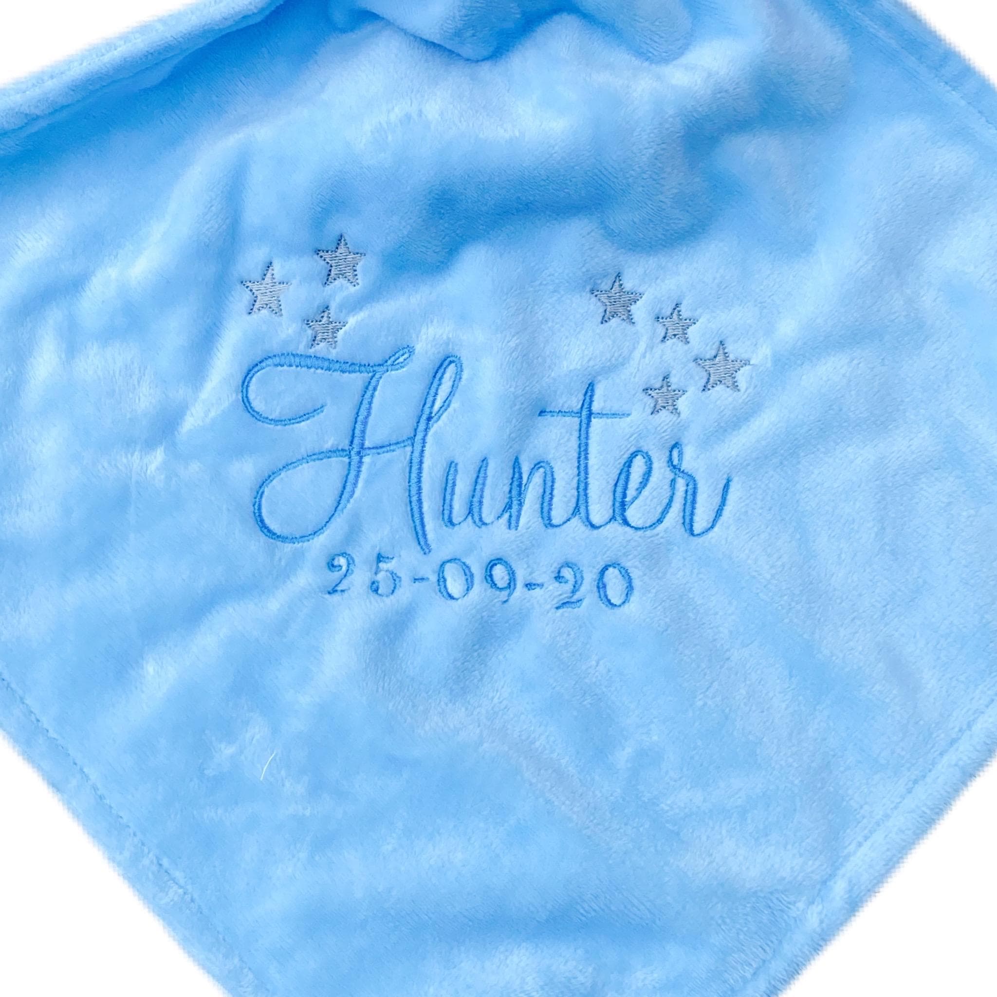 Blue Bunny Comforter / Personalised Keepsake / Newborn Baby Gift / Baby Shower — image 2