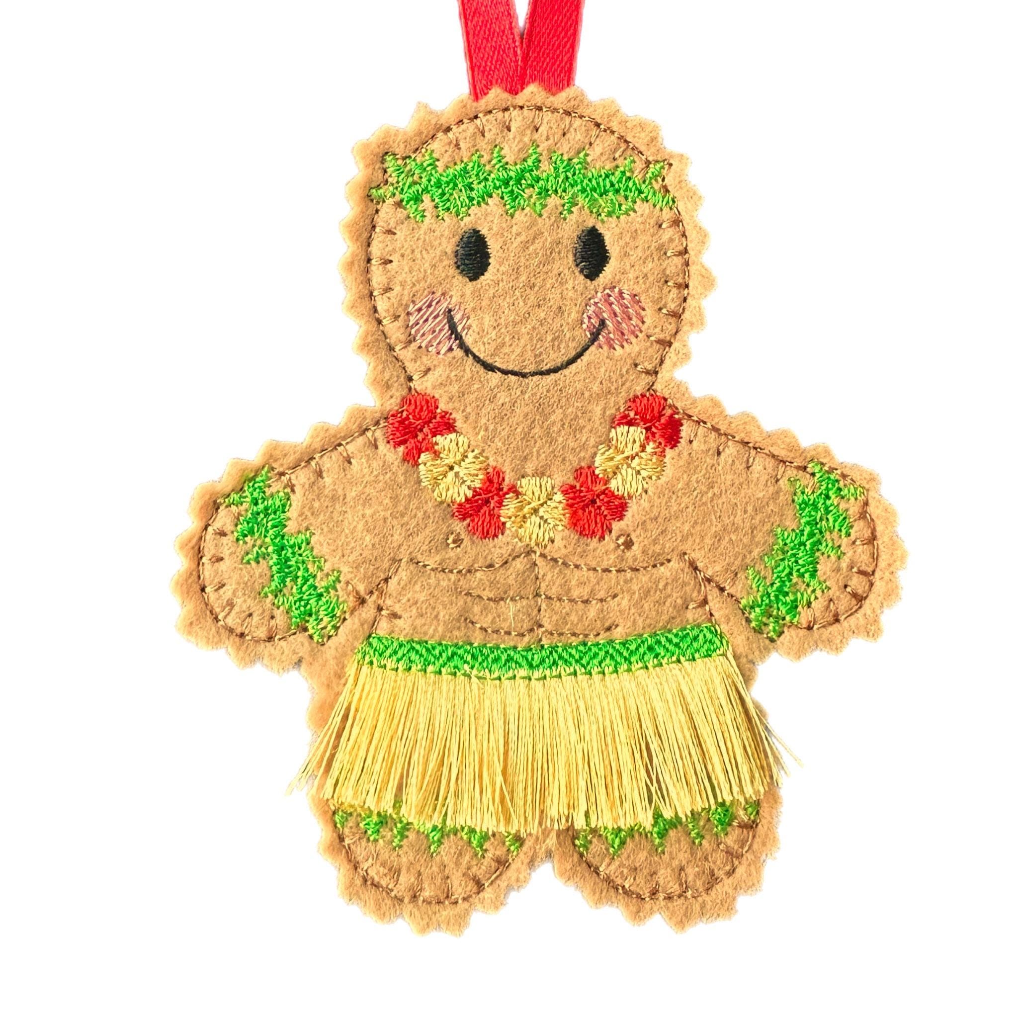 Hawaiian Gingerbread Felt Luau Decoration — image 3