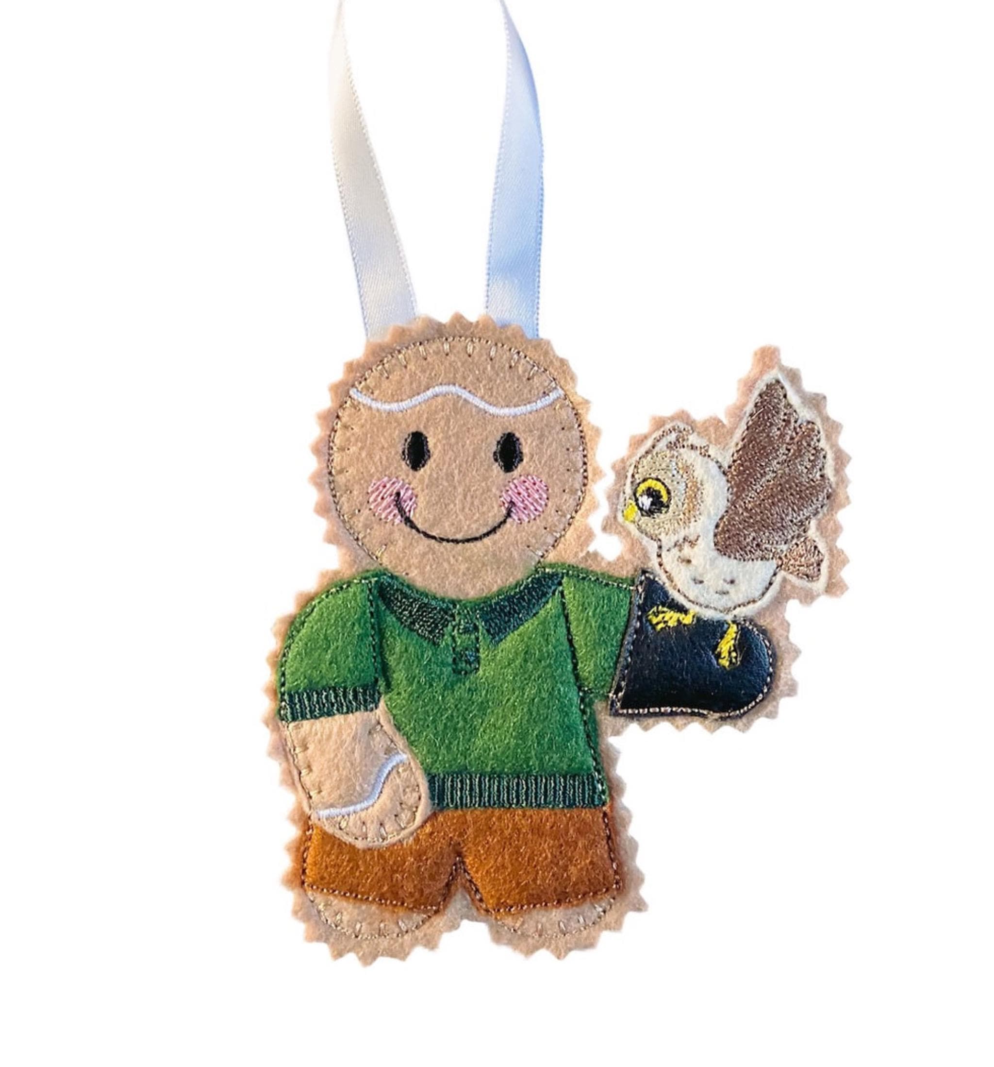 Falconer - Falconry Gingerbread Man Felt Decoration — image 2
