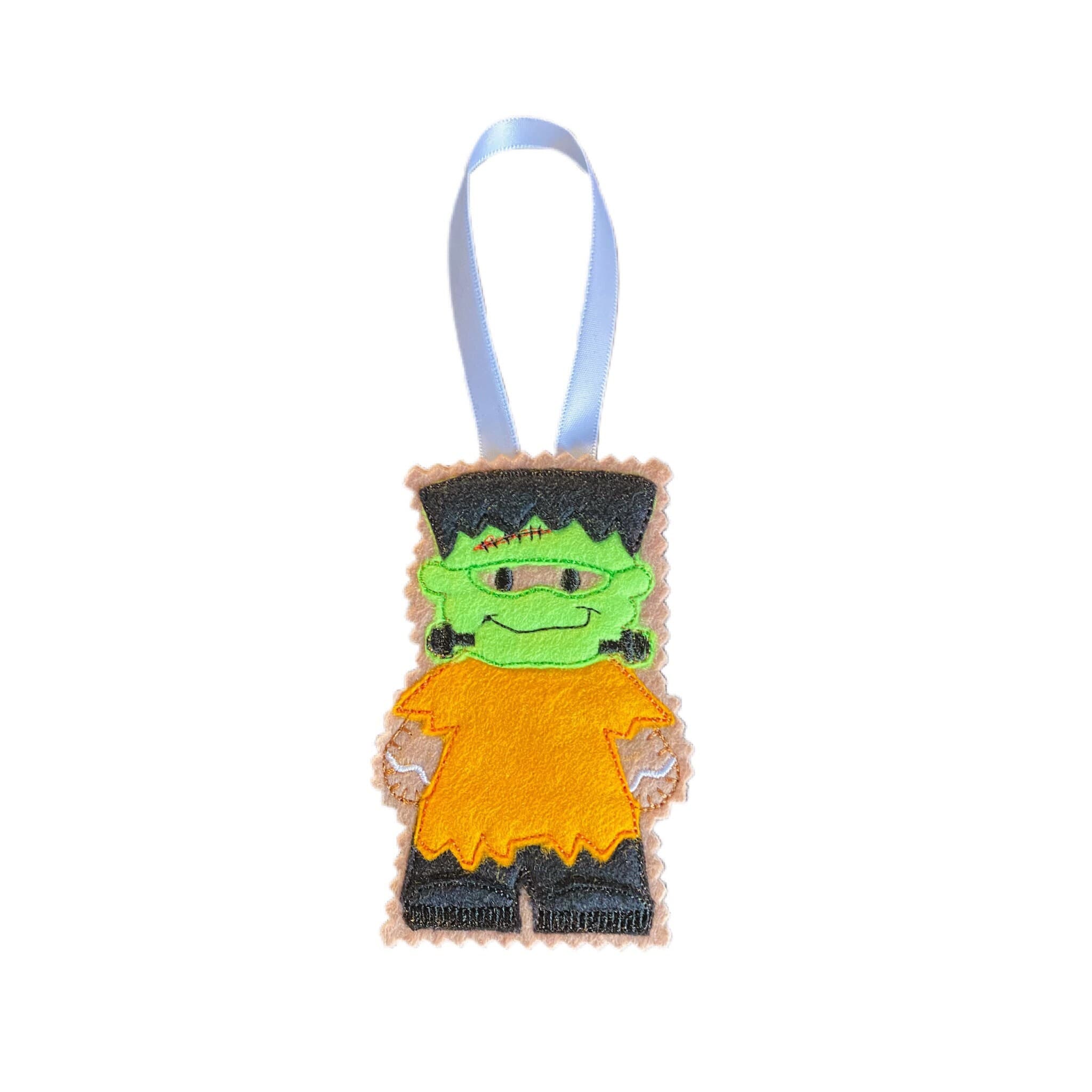 Frankenstein Gingerbread Man Halloween Felt Decoration