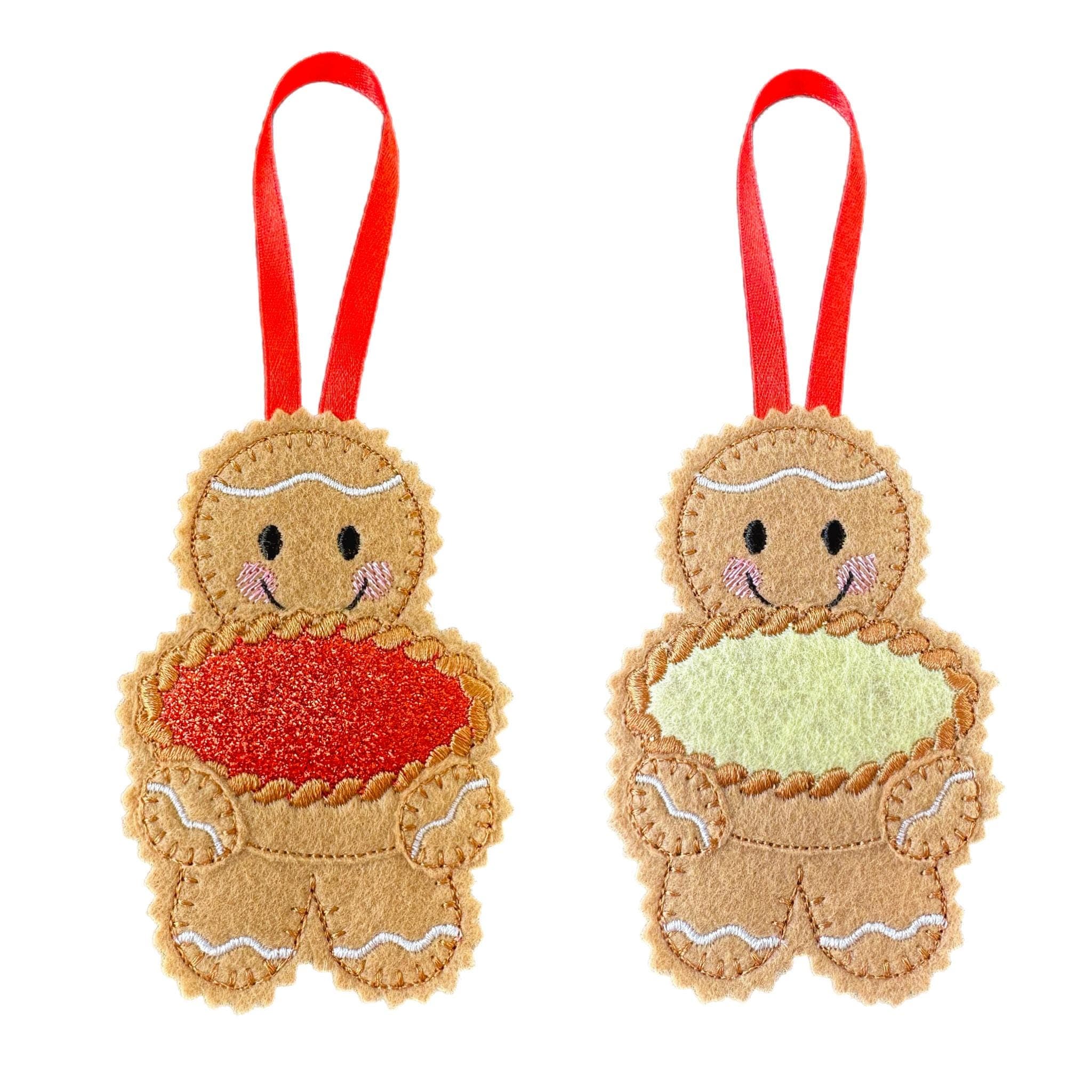 Jam Tart / Custard Tart Felt Gingerbread Decoration — image 2