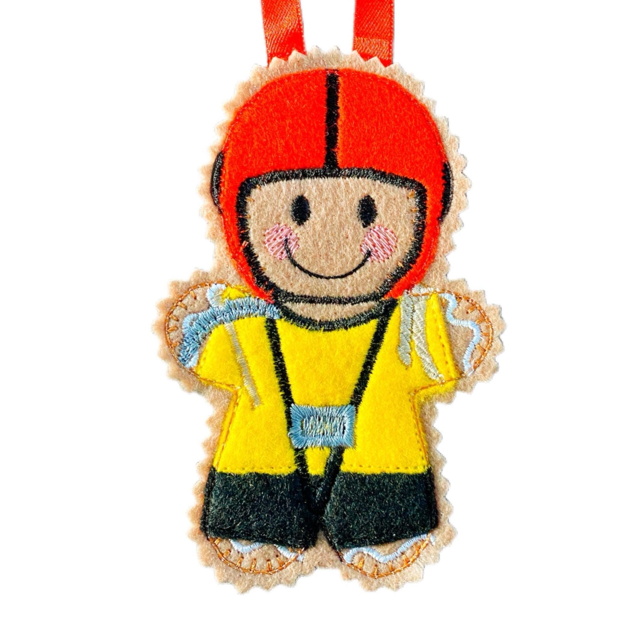 Rock Climber / Climber Gingerbread Man Felt Decoration — image 2