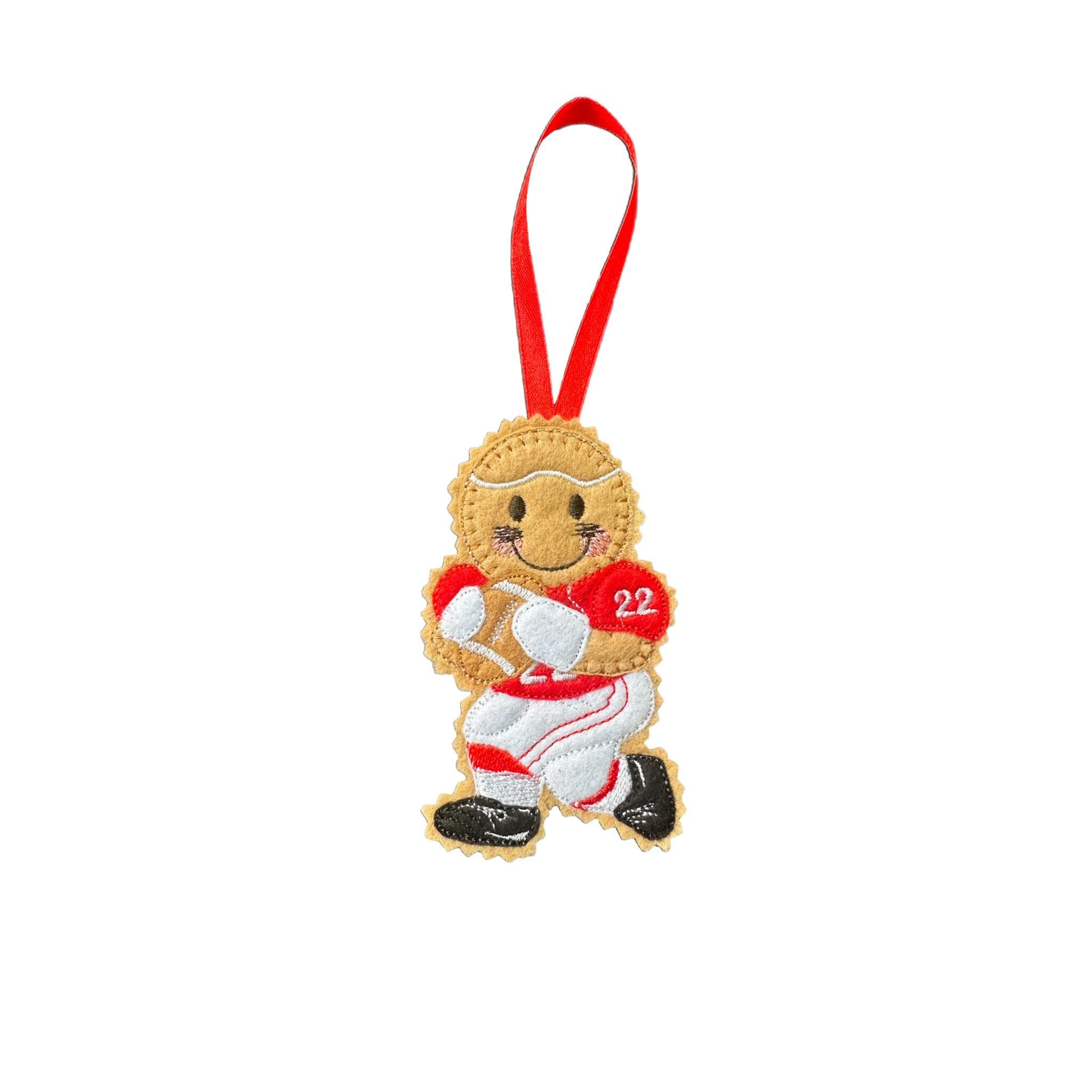 American Football Gingerbread Decoration Handmade - Football Player Tree Decor