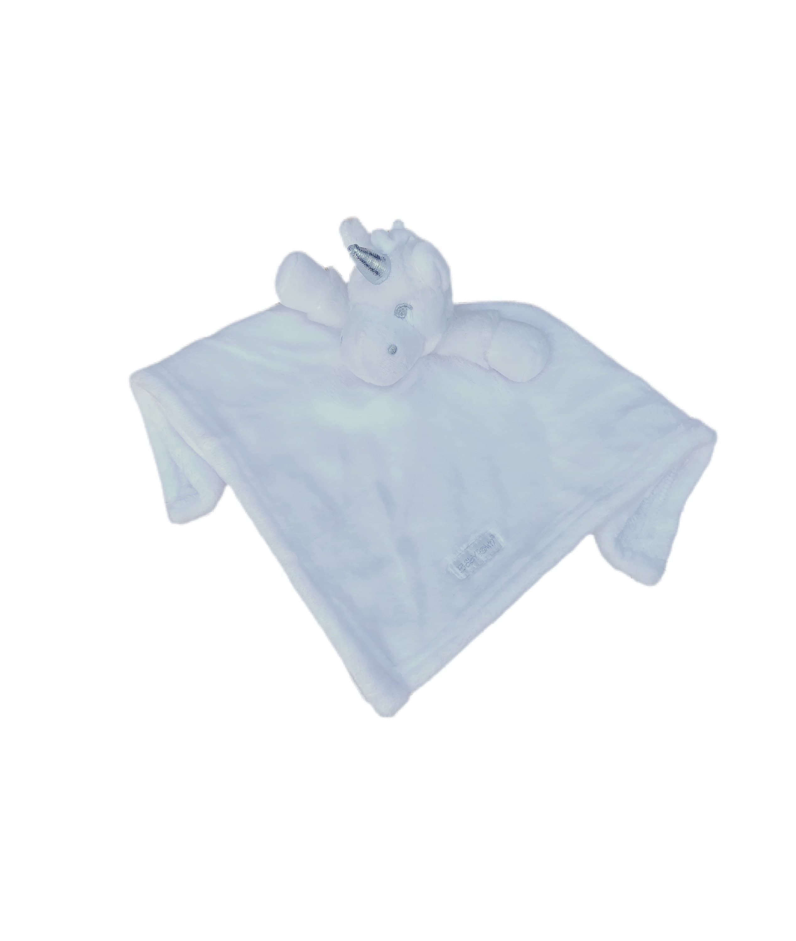 Personalized White Unicorn Fleece Baby Comforter: Newborn Gift