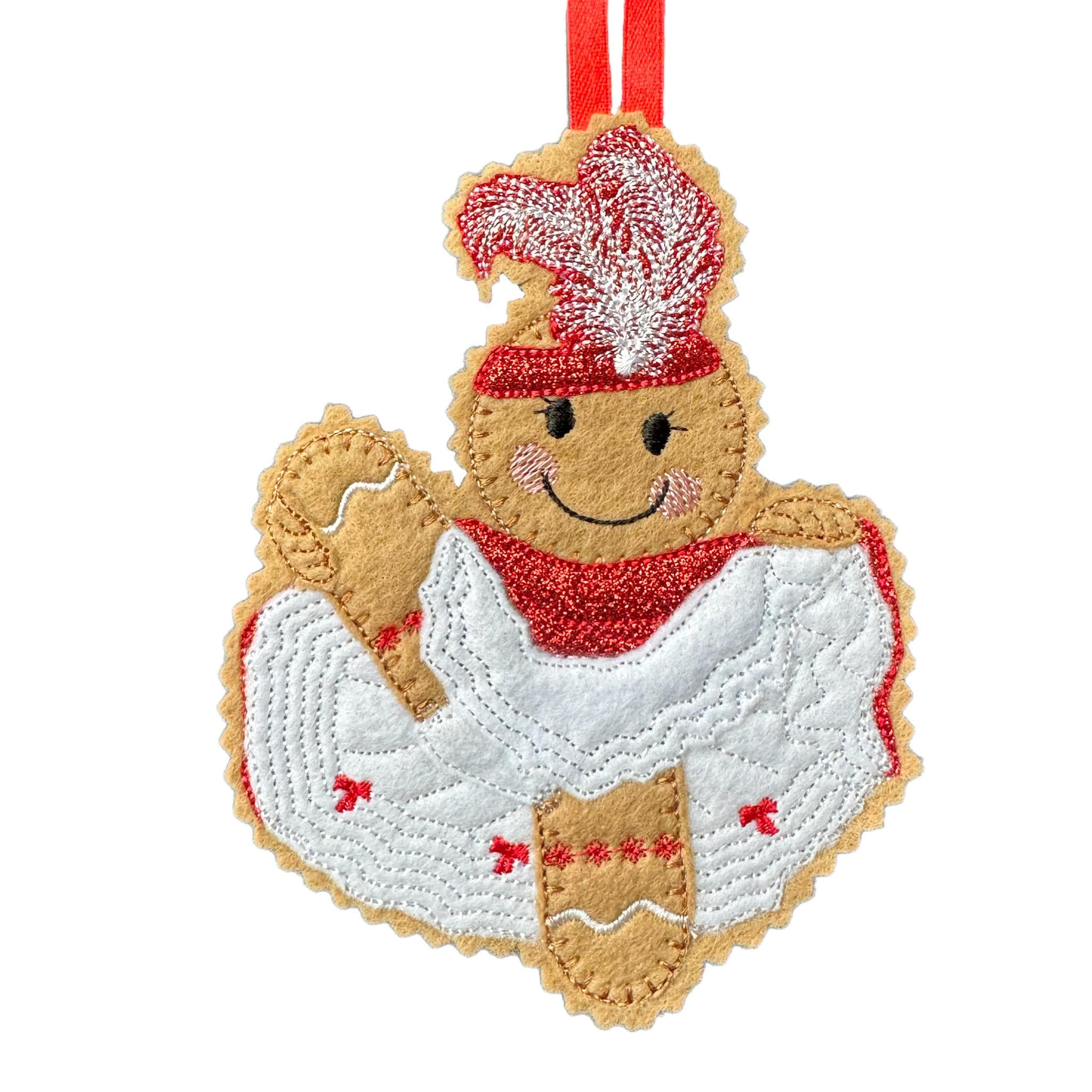 Can-Can Dancer Gingerbread Felt Decoration — image 3