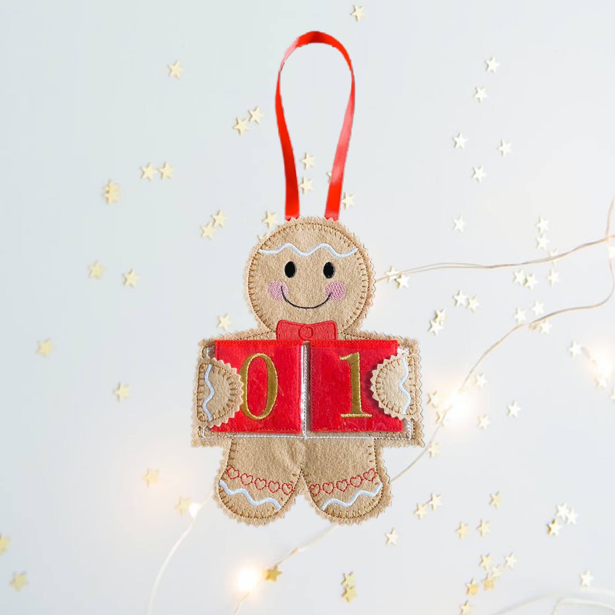 Gingerbread Man Felt Advent Countdown Calendar — image 2