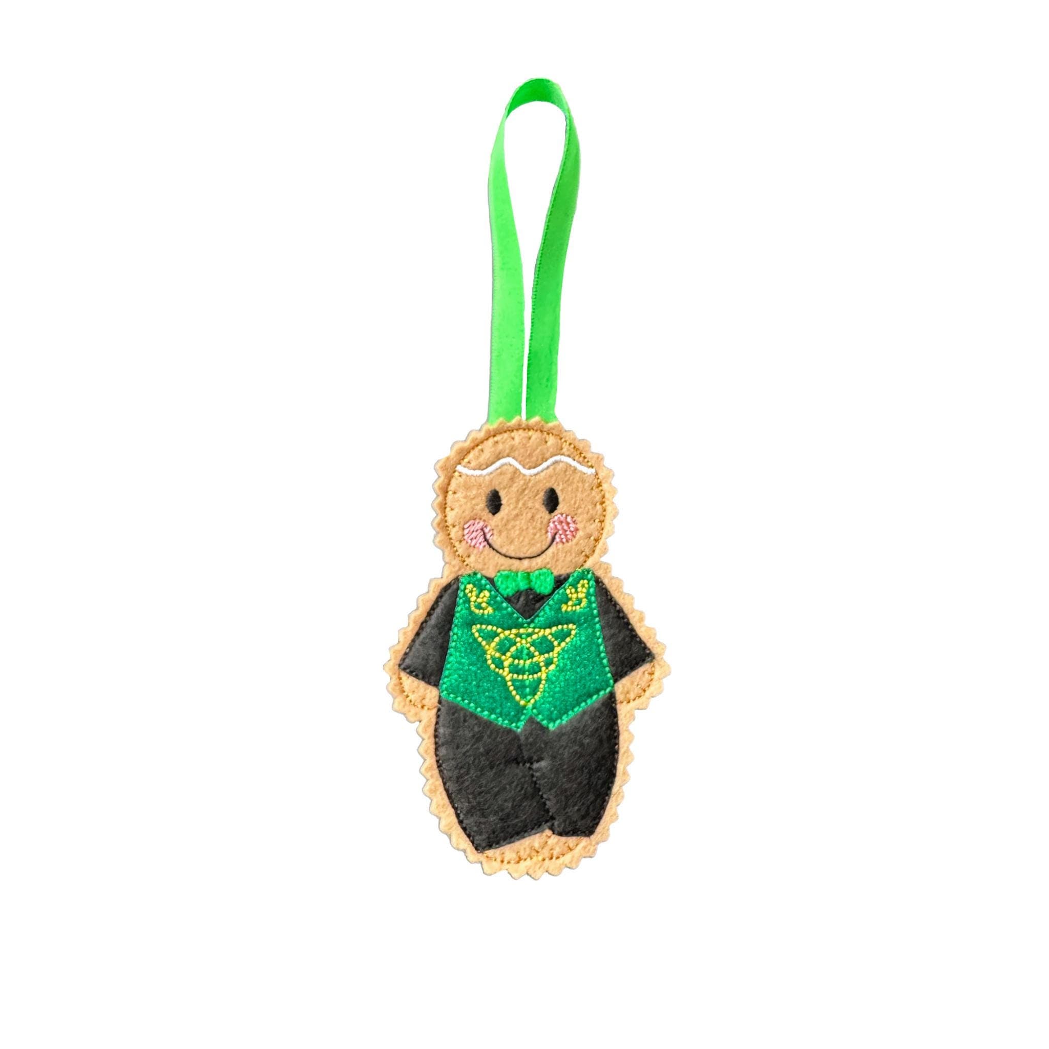 Irish Dancer Gingerbread Man Felt Decoration — image 3
