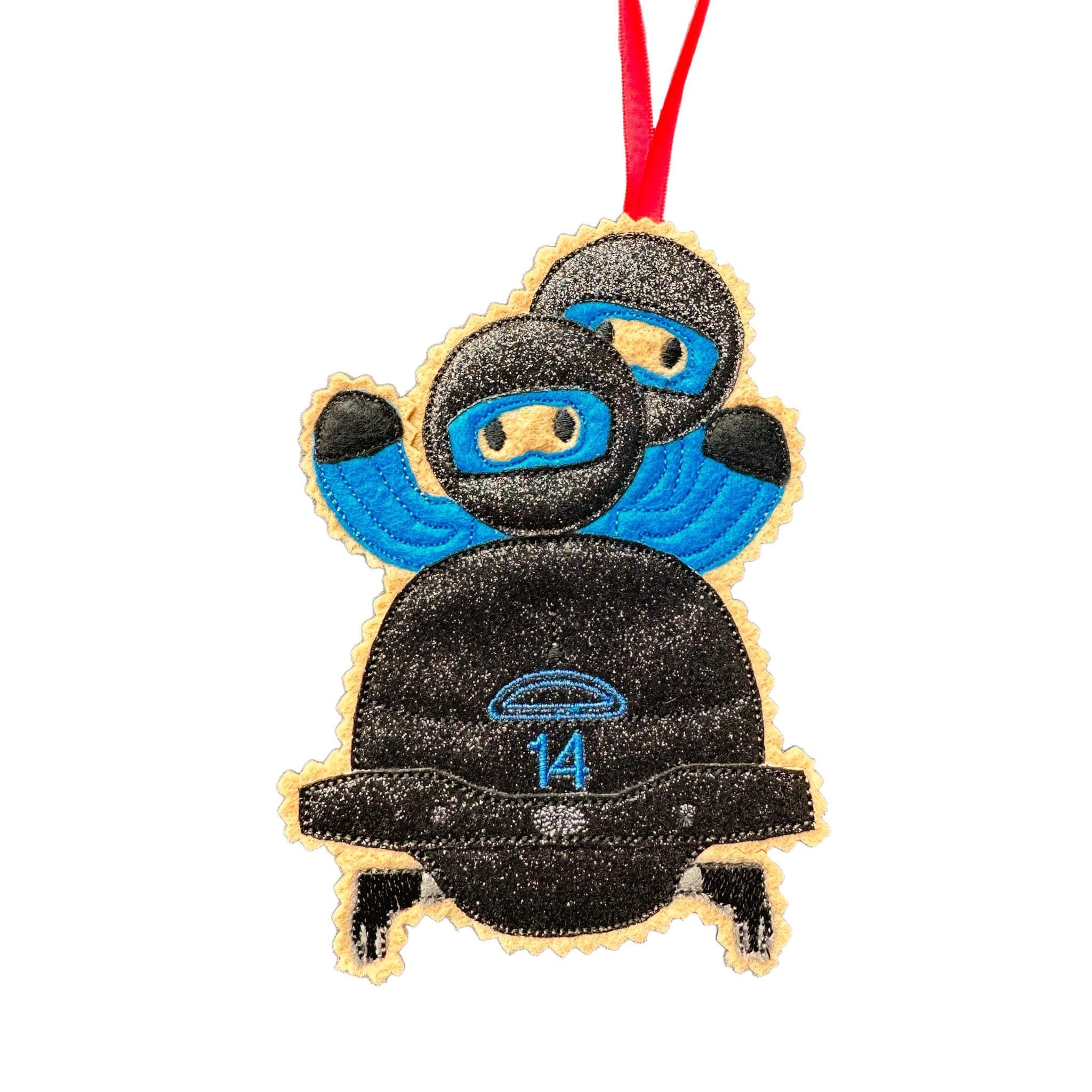 Bobsleigh Team Gingerbread Felt Decoration – Felt Winter Olympic Sports