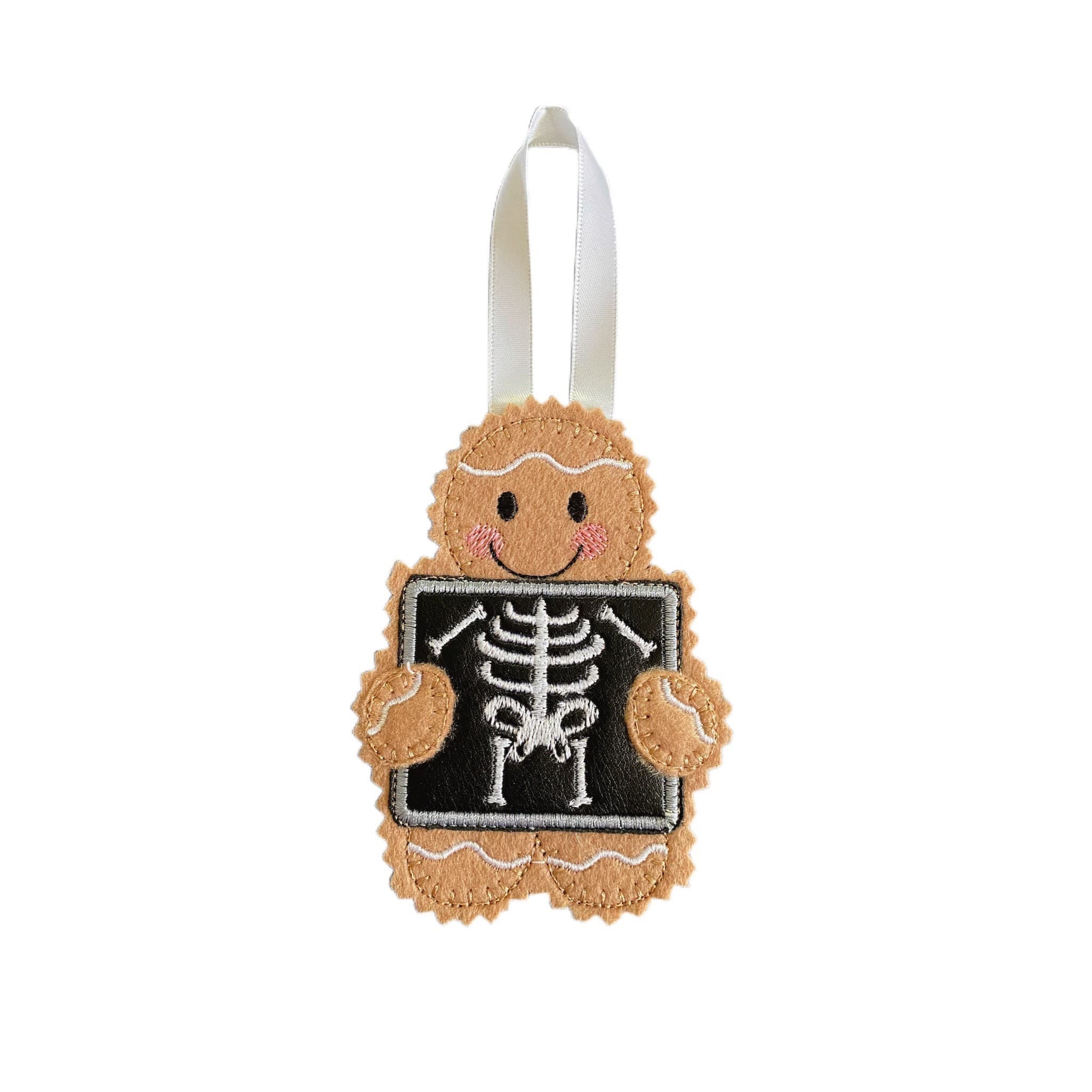 Radiographer / X-ray Gingerbread Man Felt Decoration