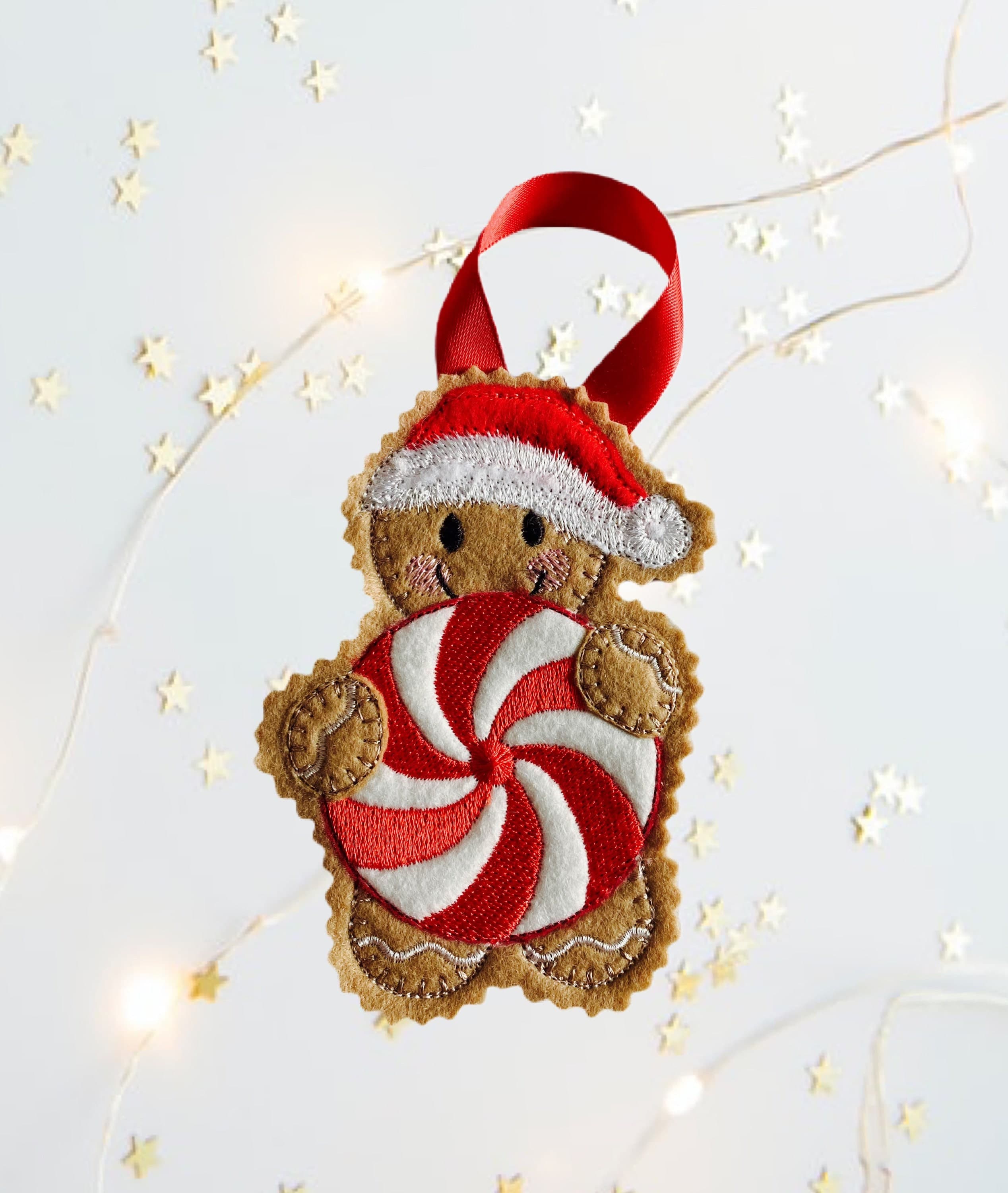 Christmas Pinwheel Gingerbread Man Decoration