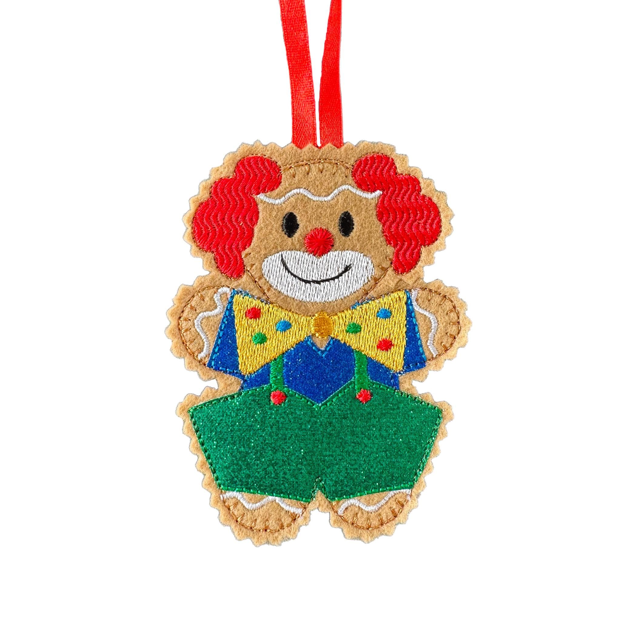 Clown Gingerbread Felt Decoration