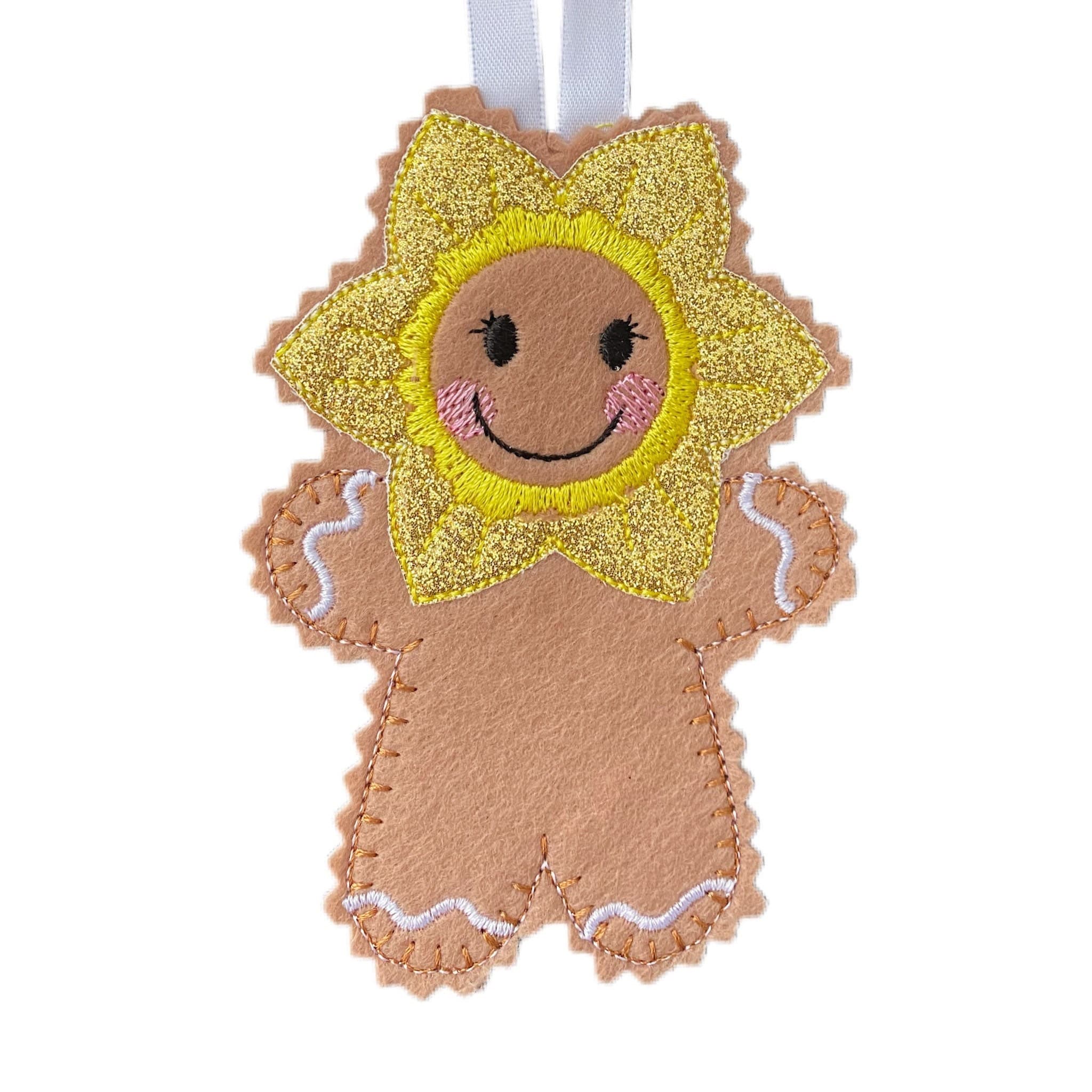 Daffodil Dress Up Gingerbread Man Felt Decoration — image 2
