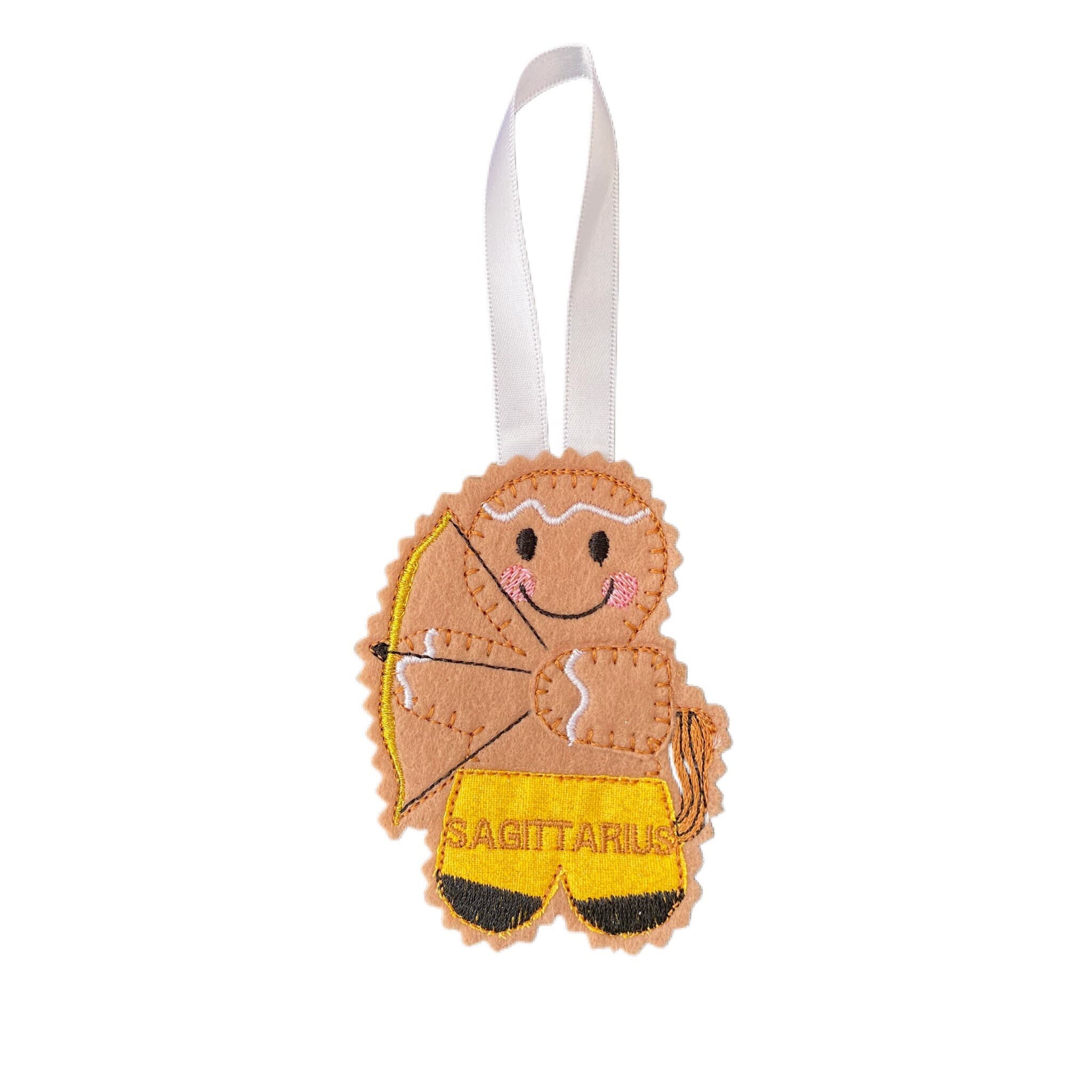 Horoscope Sagittarius Starsign Gingerbread Man Felt Decoration