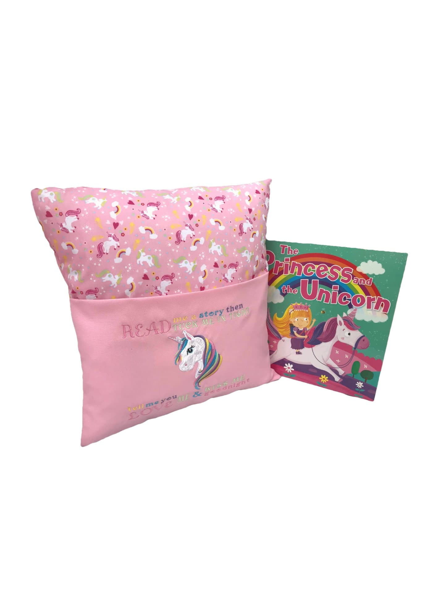 Pink Unicorn Reading Book Cushion / Reading Pillow