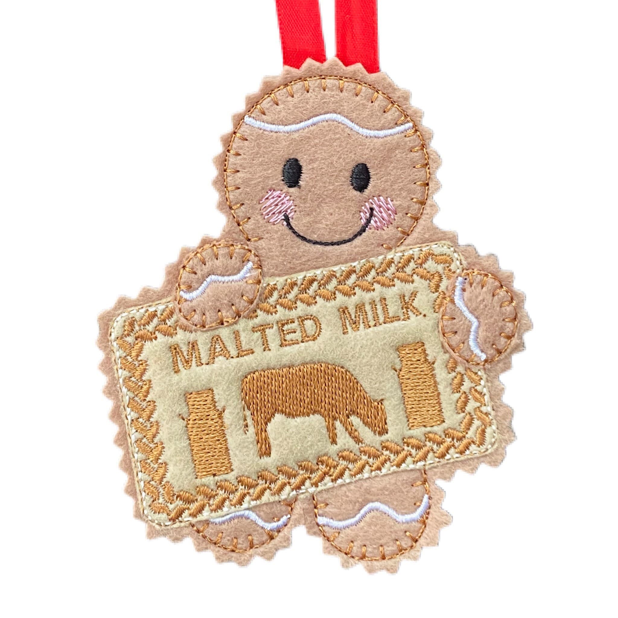 Malted Milk Biscuit Gingerbread Man Felt Decoration — image 2