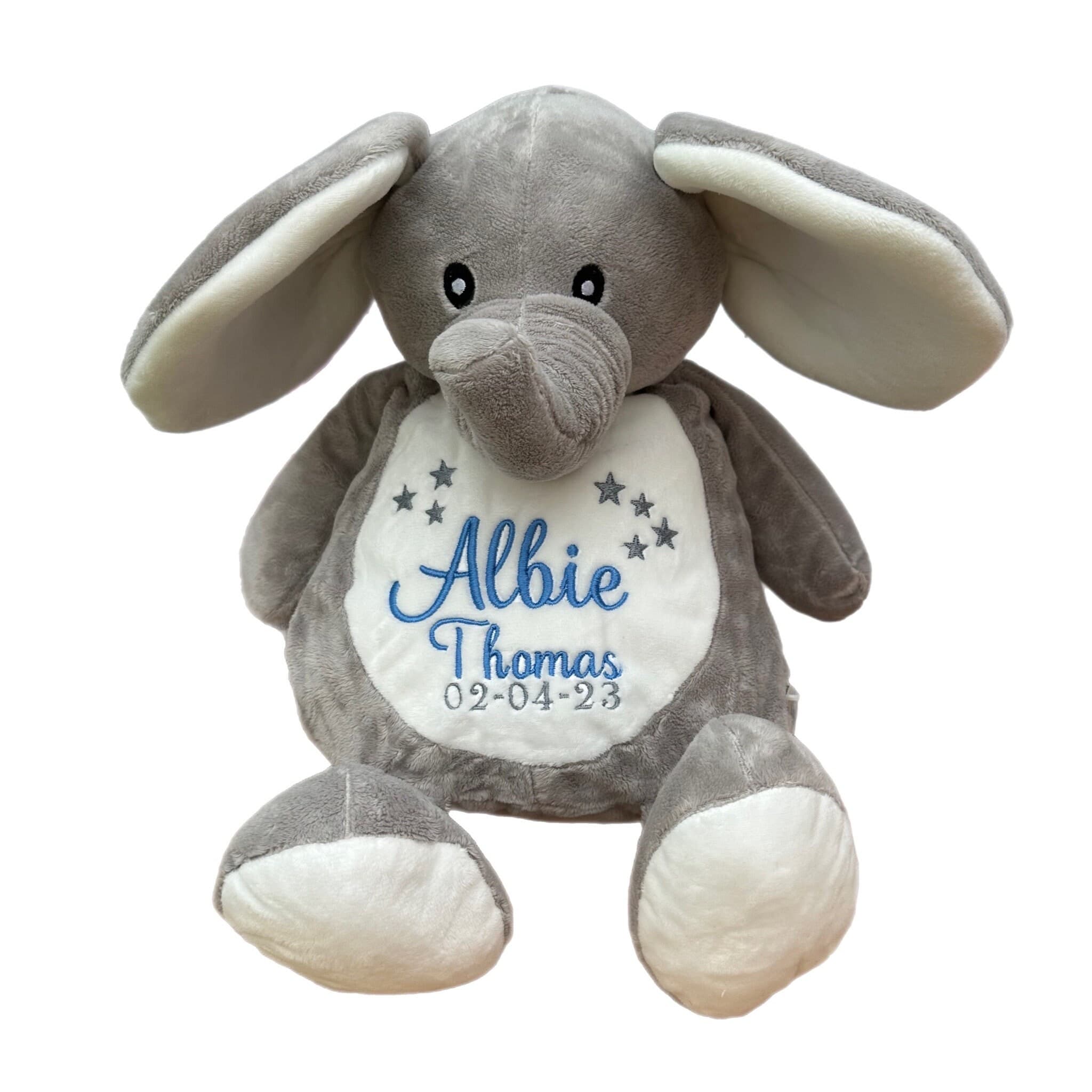 Embroidered Elephant Plush: Personalized Teddy Bear, Keepsake Gift — image 6