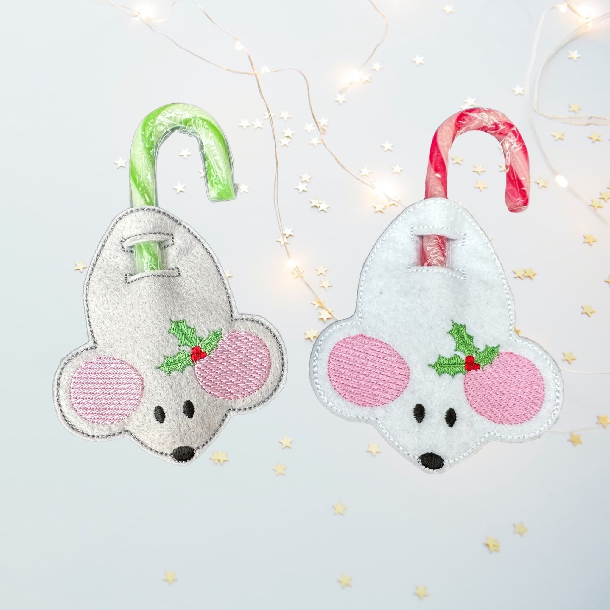 Christmas Mouse Candy Cane Holder
