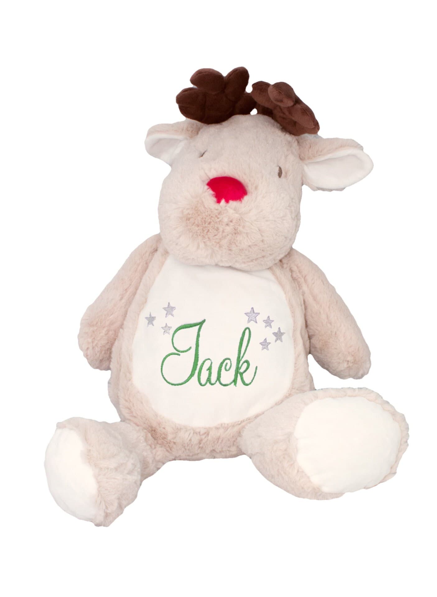 Rudolph Reindeer Personalised Soft Toy,  Personalised Embroidered Teddy, Custom bear, girl / boy Christmas gift. — image 2