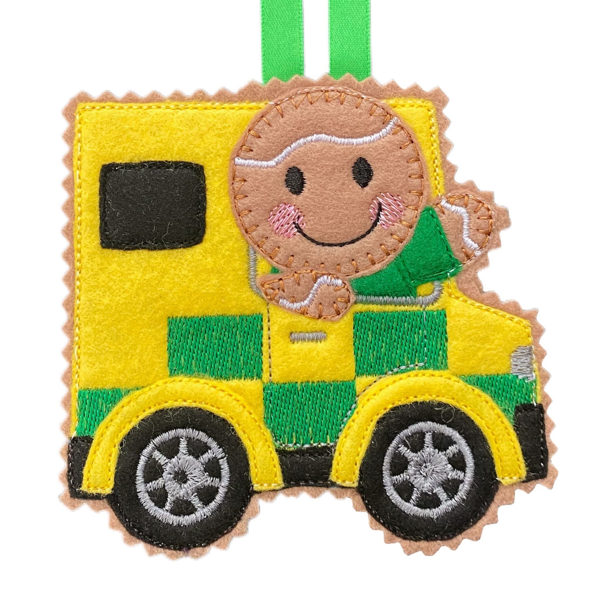 Paramedic / Ambulance Gingerbread Man Felt Decoration