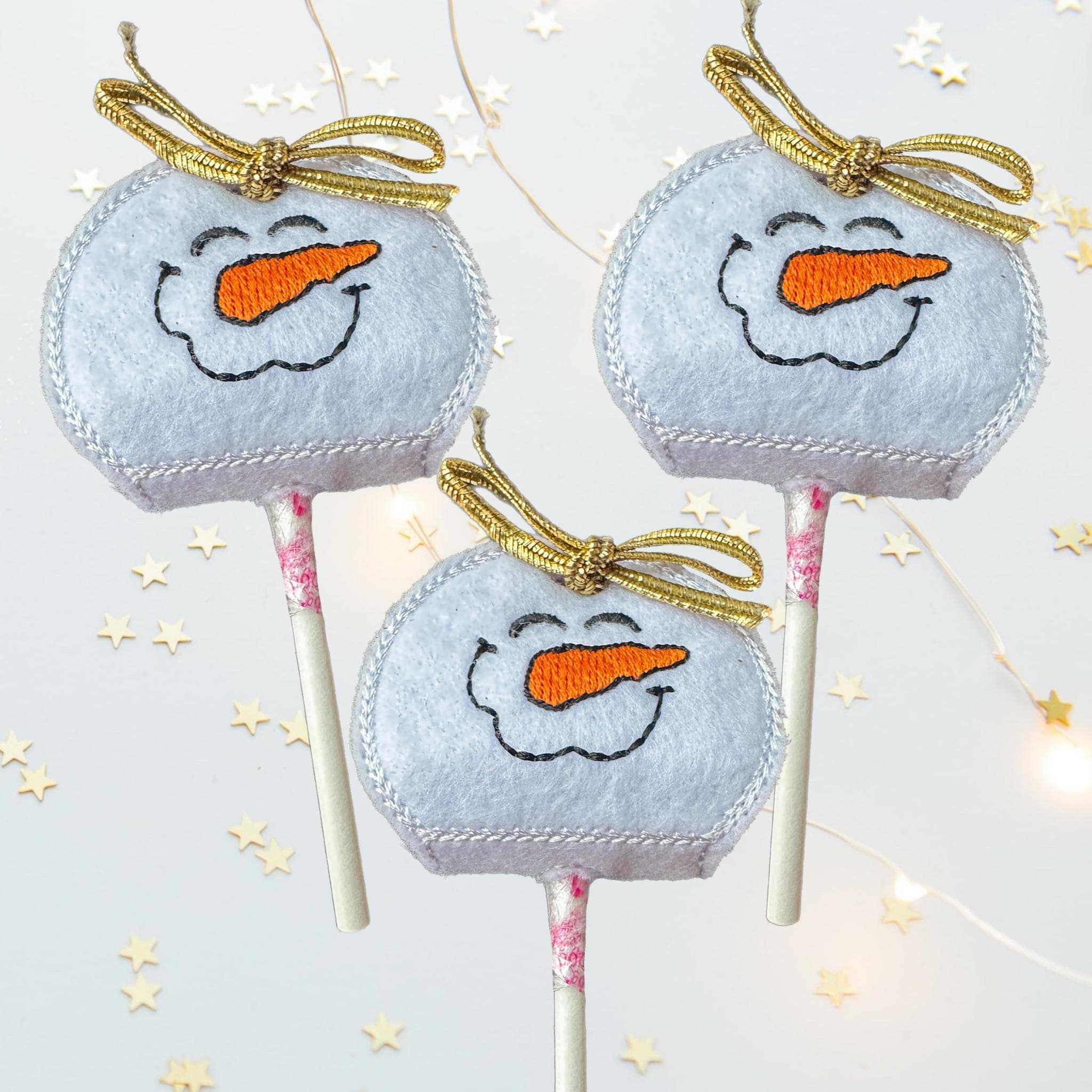 Snowman Felt Lollipop Holder – Christmas Party Favour