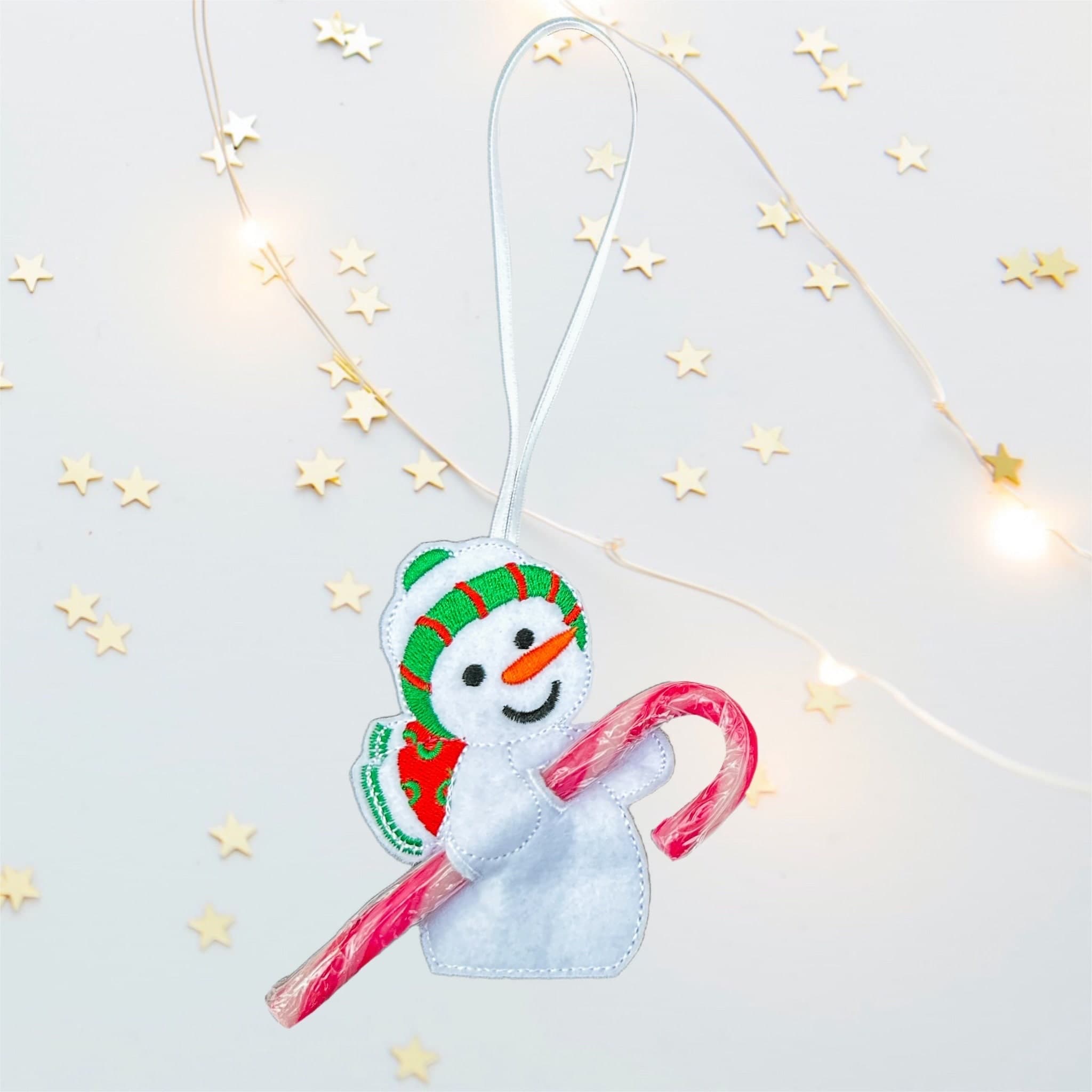 Snowman / Snowwoman Candy Cane Holder — image 4