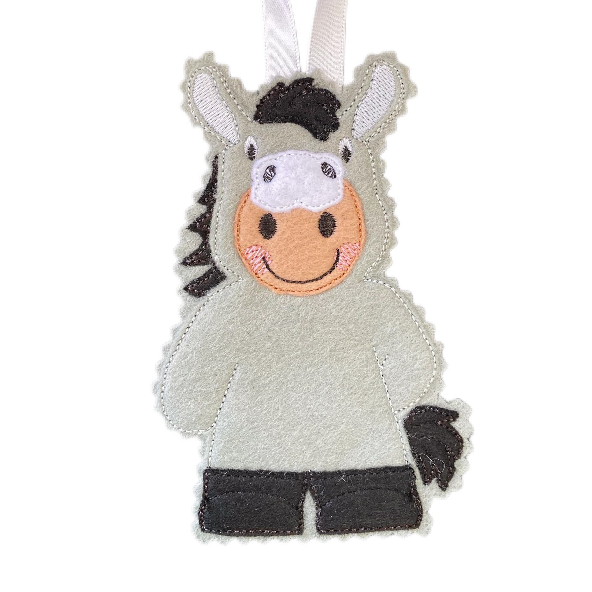 Donkey Dress Up Gingerbread Man Felt Decoration — image 2