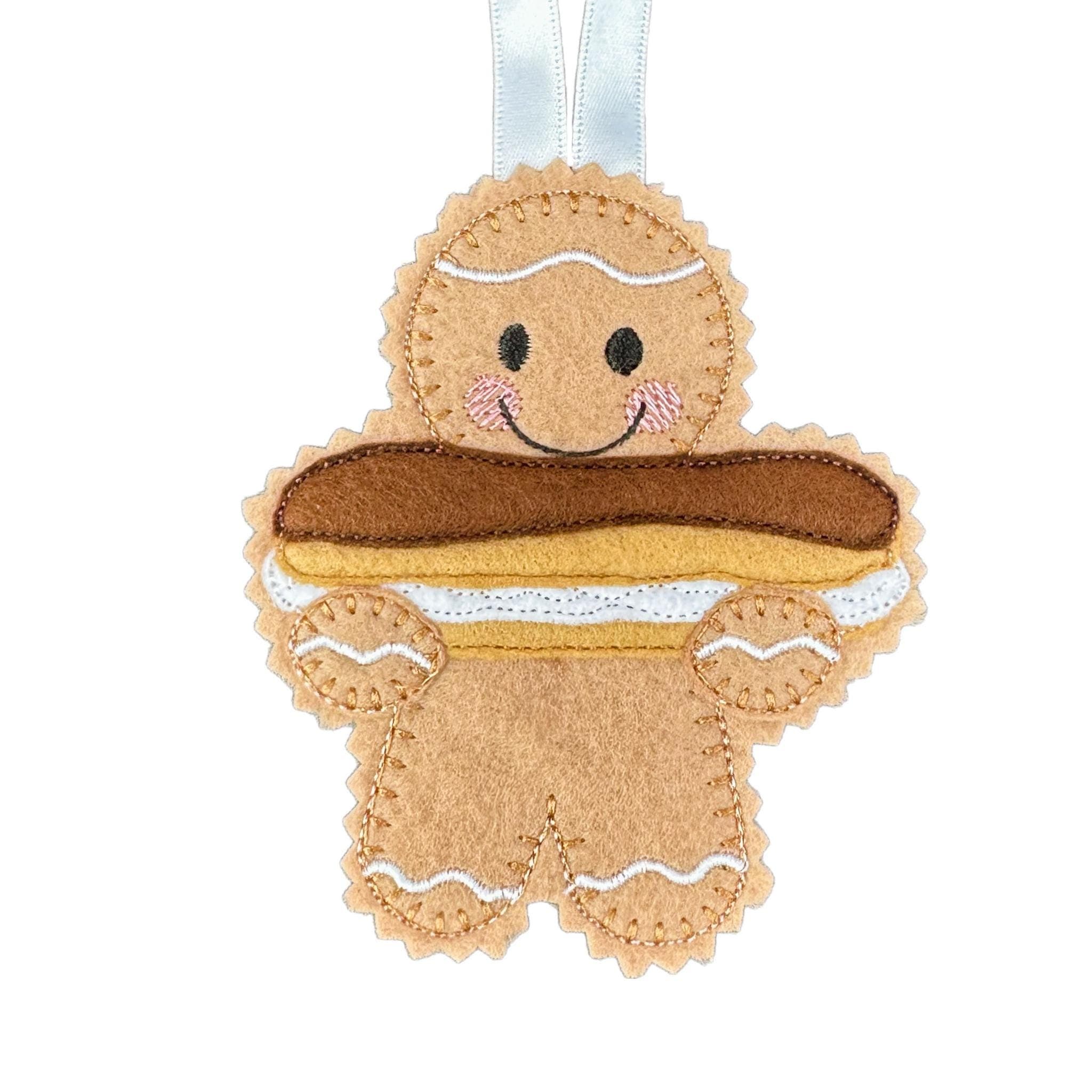 Chocolate Eclair Gingerbread Felt Decoration