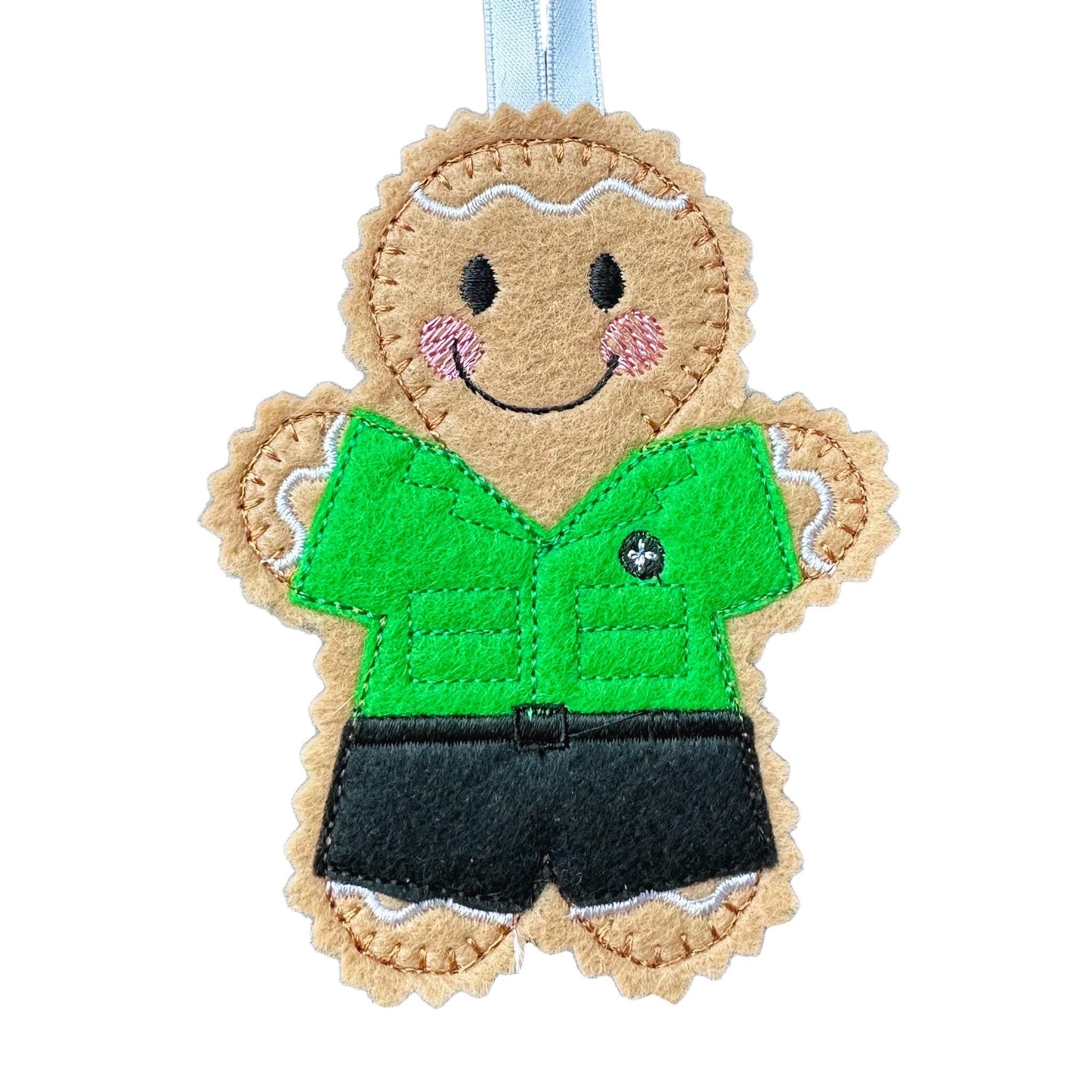 St Johns Ambulance Gingerbread Man Felt Decoration