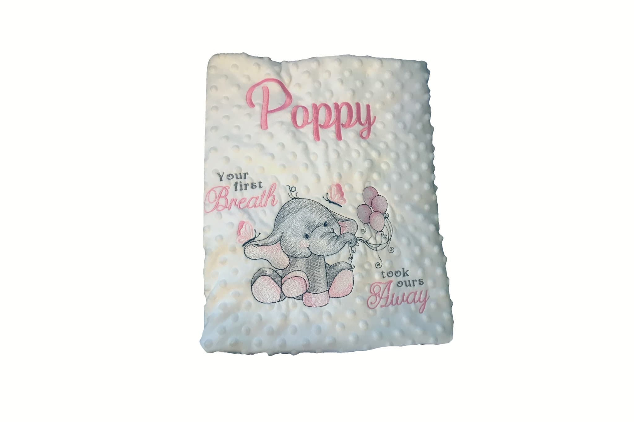 Embroidered Elephant Baby Blanket: Personalized Sensory Keepsake — image 4