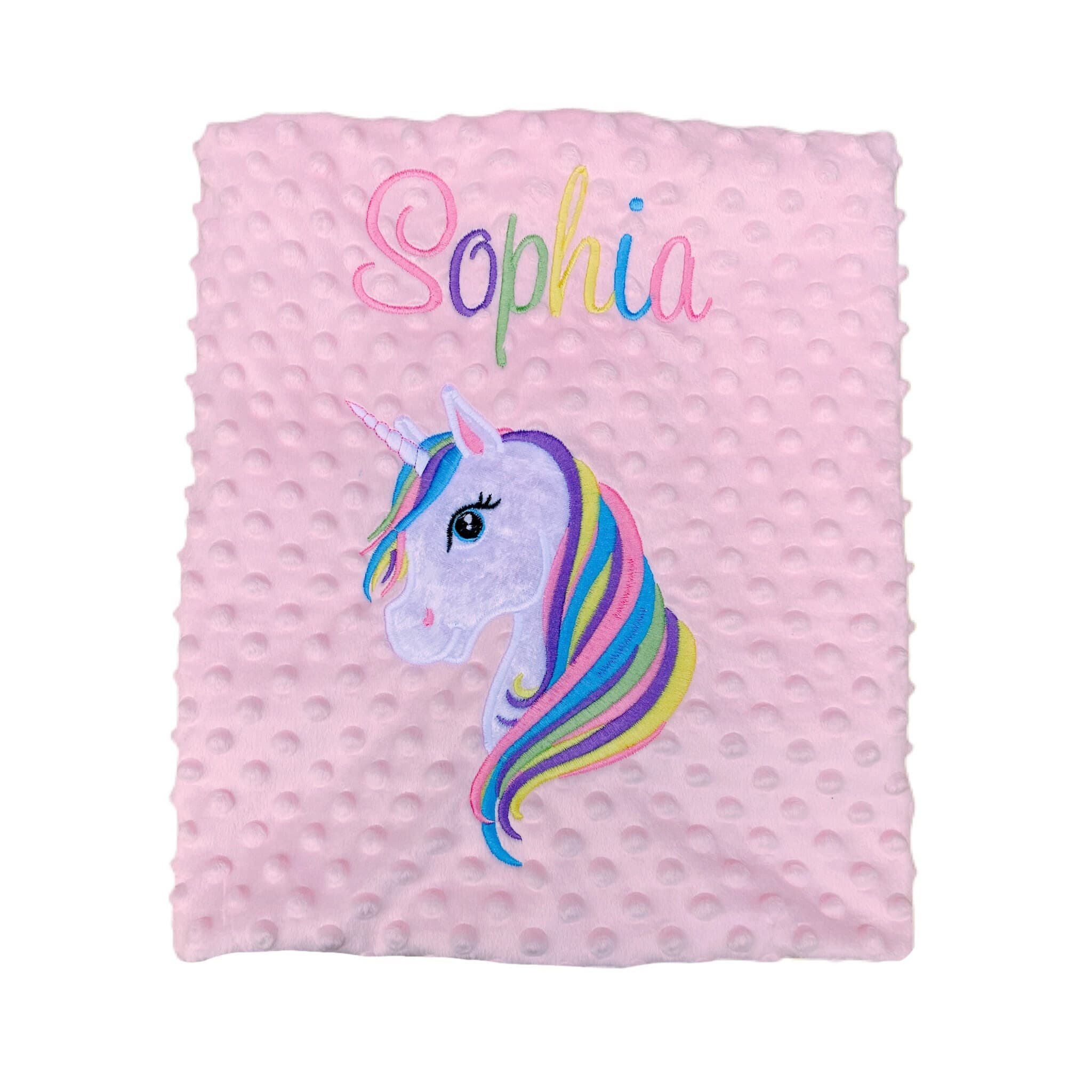 Rainbow Unicorn Personalised Blanket / Throw