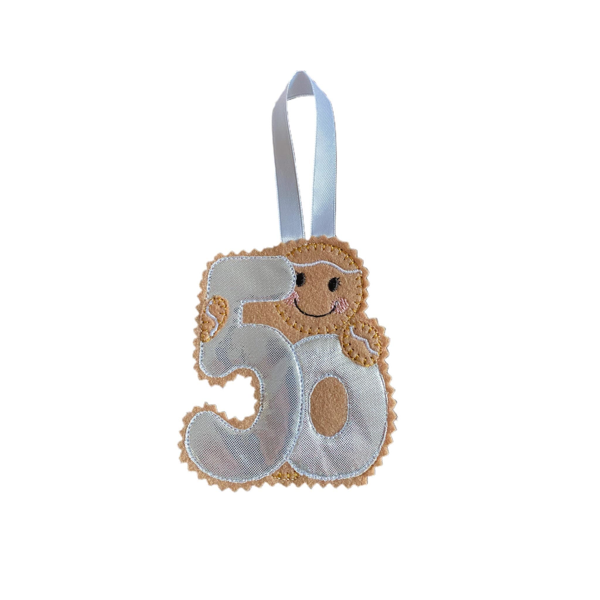 Gingerbread Man  Felt Decoration 50th Birthday