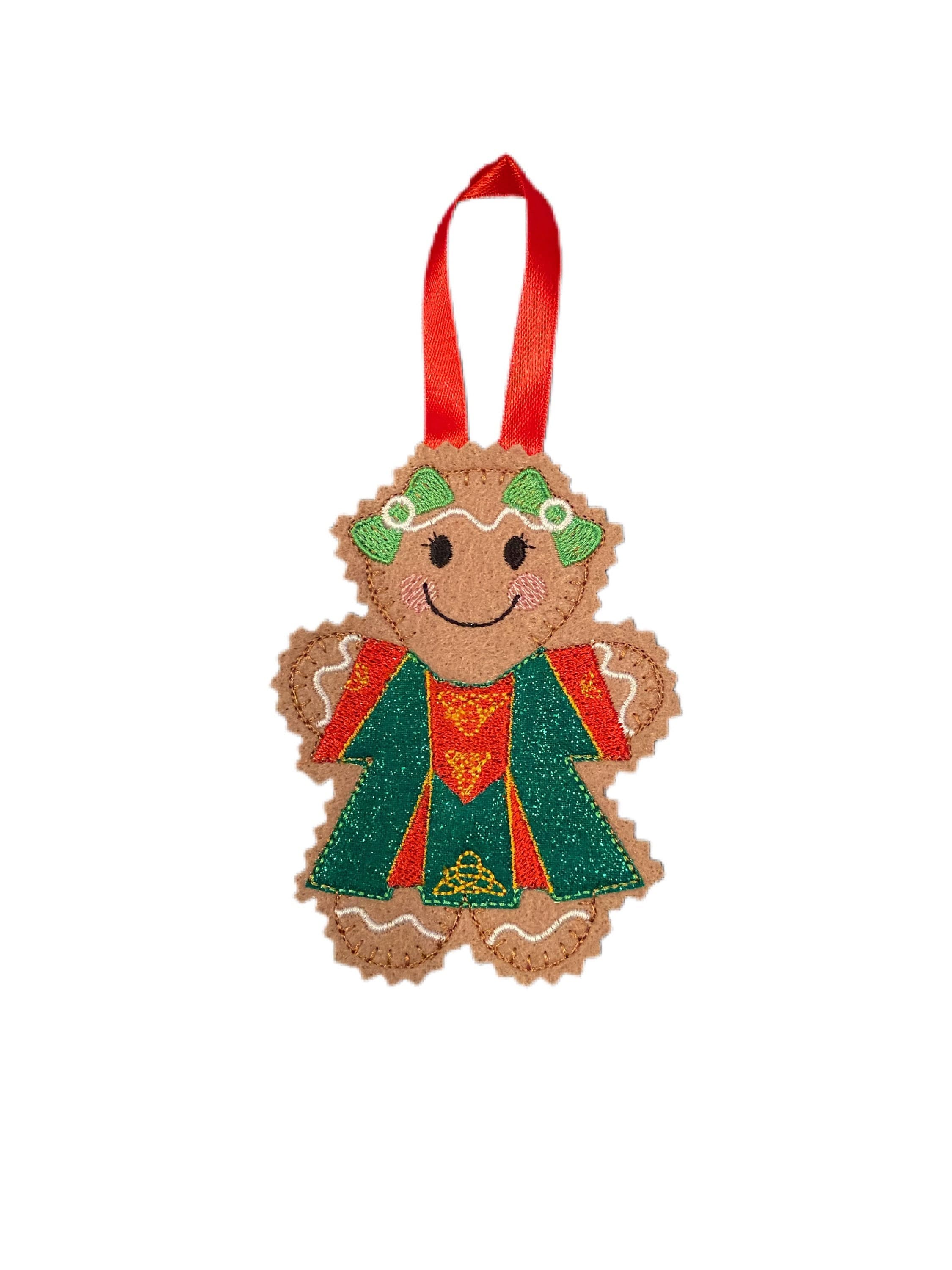 Irish Dancer Gingerbread Man Felt Decoration
