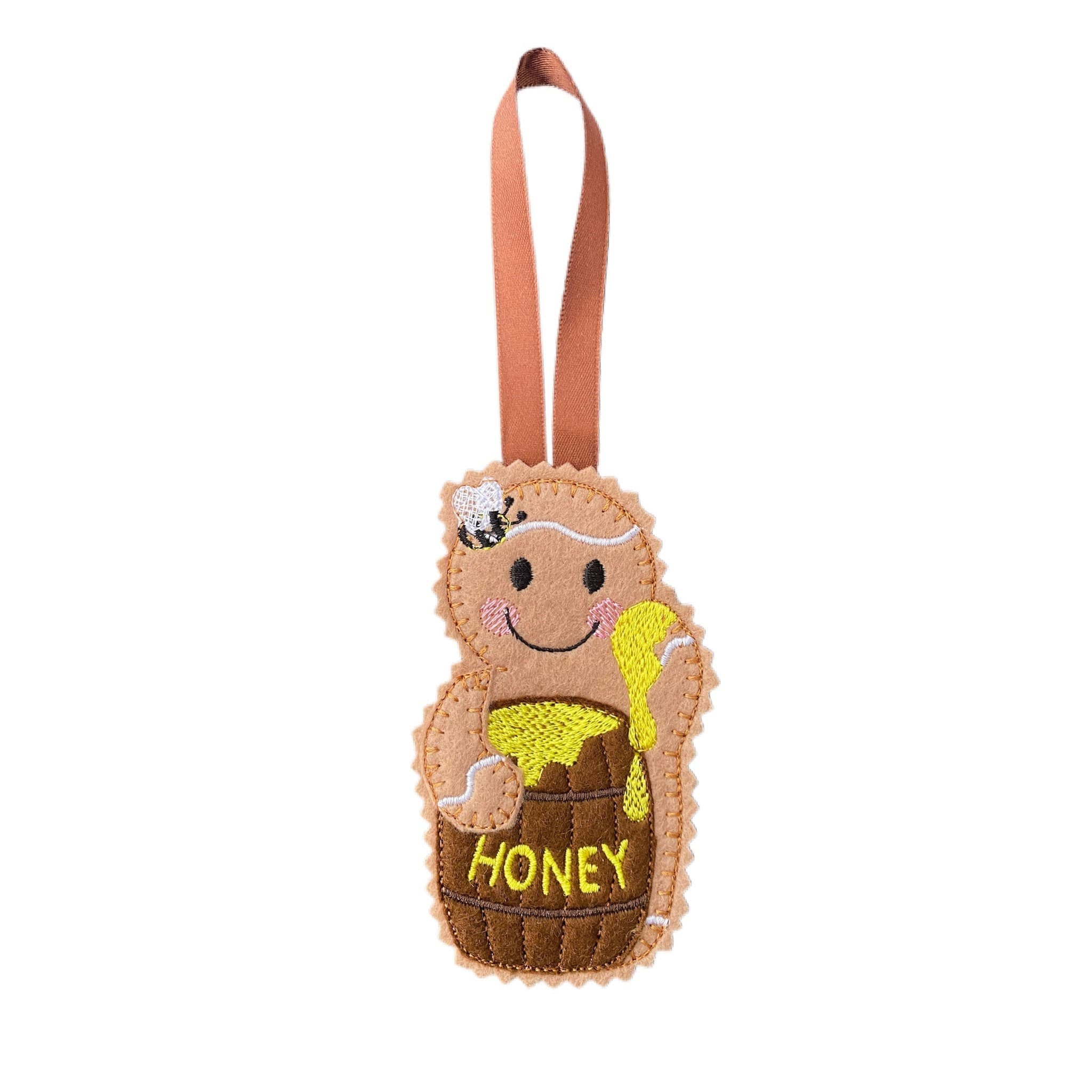 Honey Pot Gingerbread Man Felt Decoration