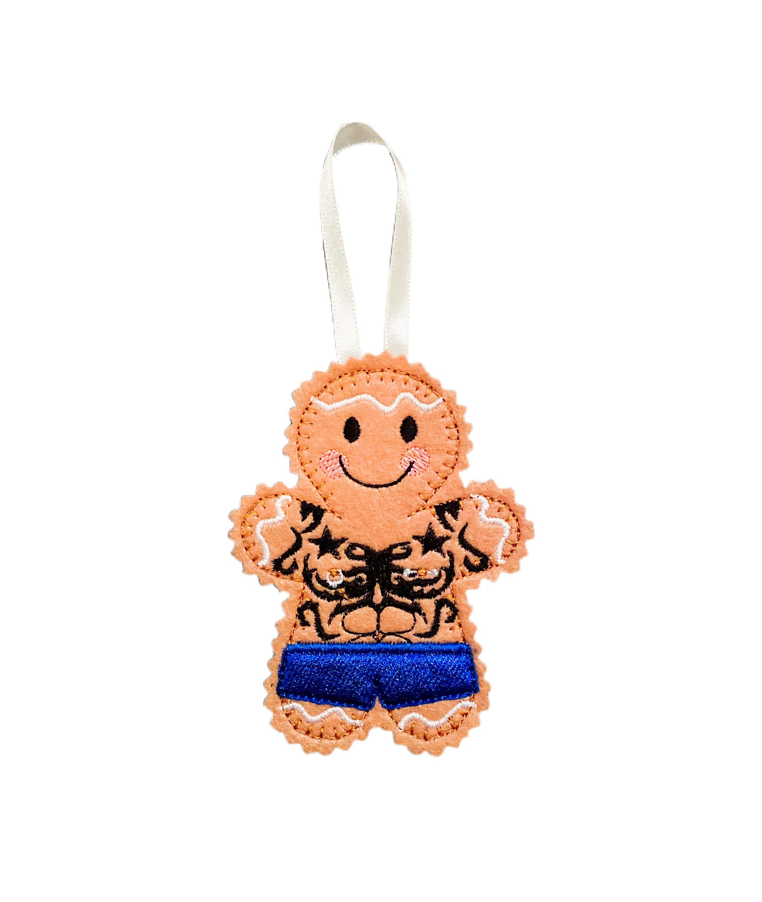 Tattooist / Tattoo Gingerbread Man Felt Decoration