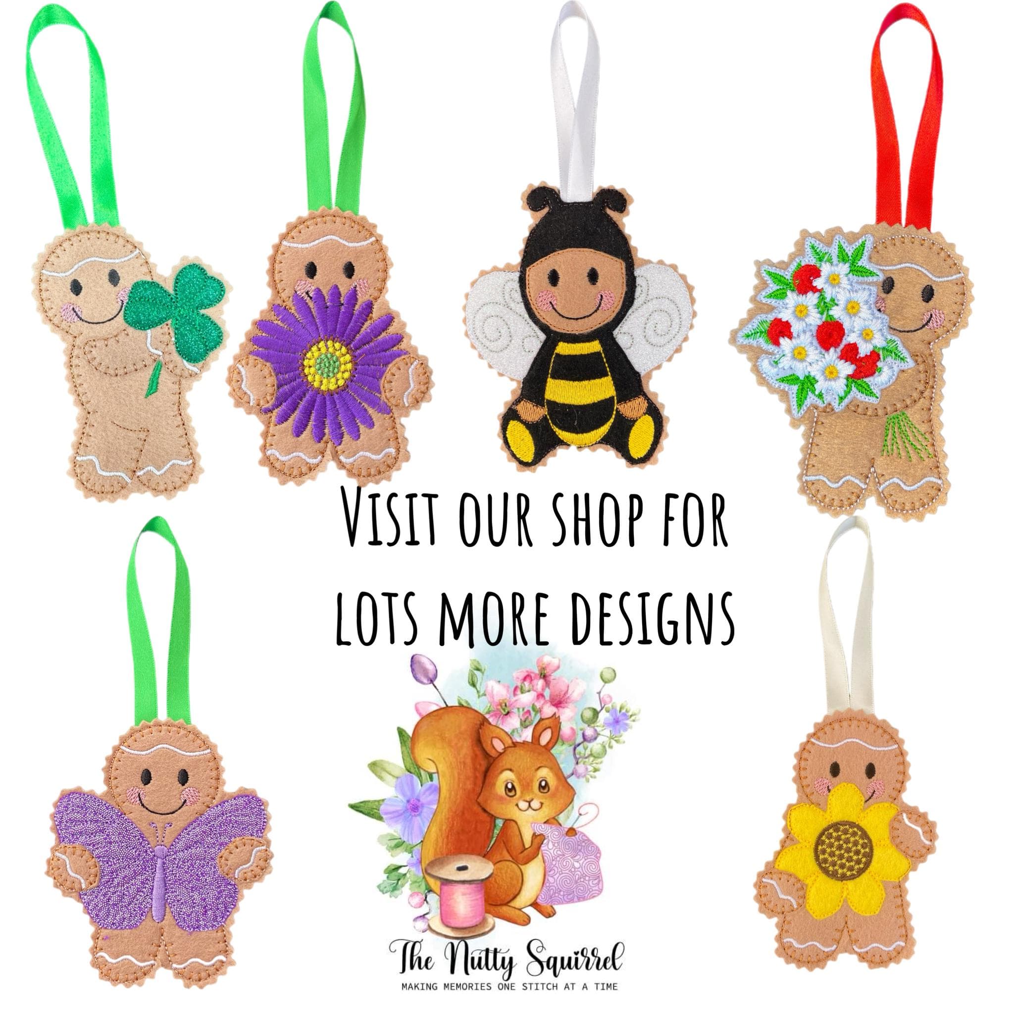 Christmas Surprise Present Gingerbread Man Felt Decoration — image 7