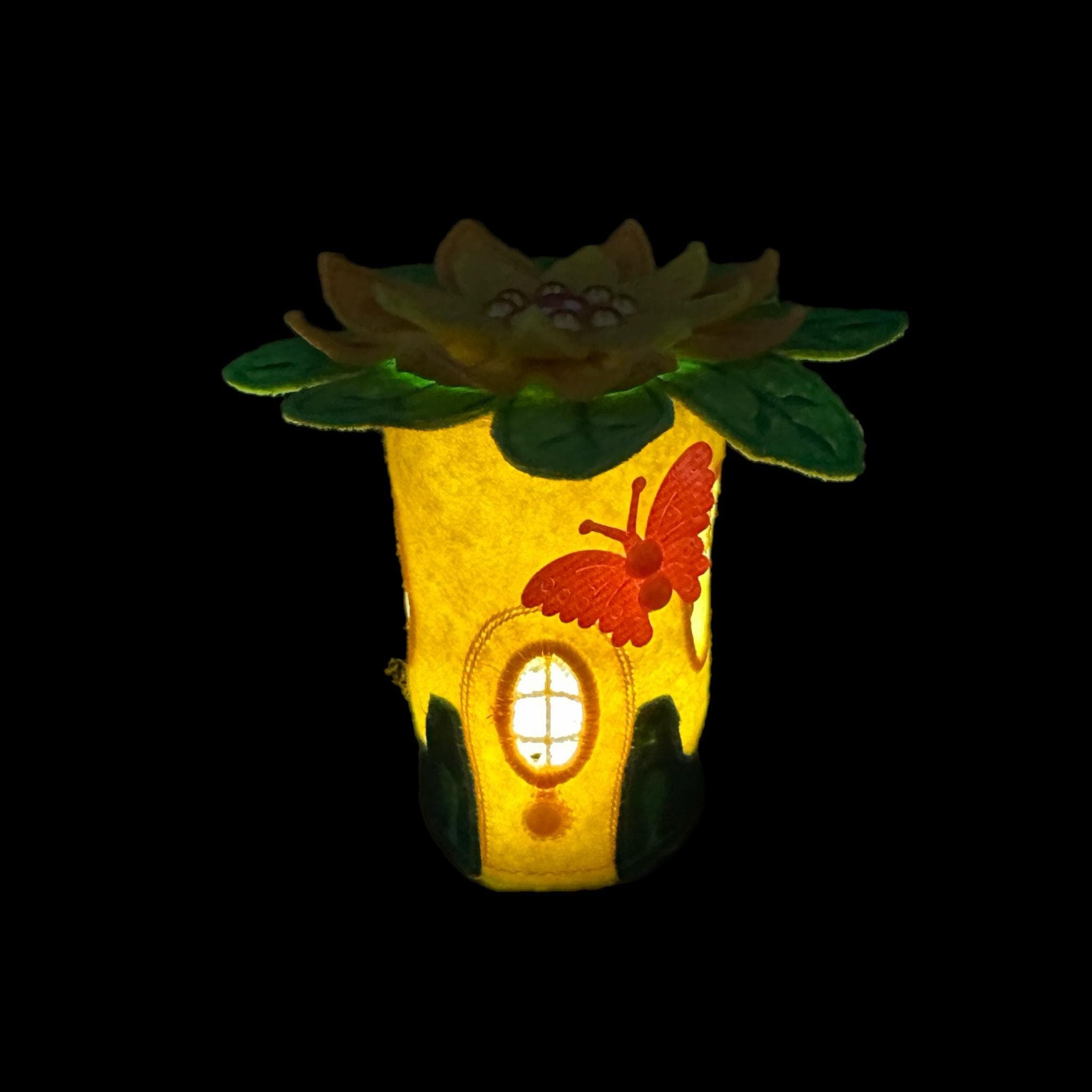 Yellow Flower Light Fairy House — image 3
