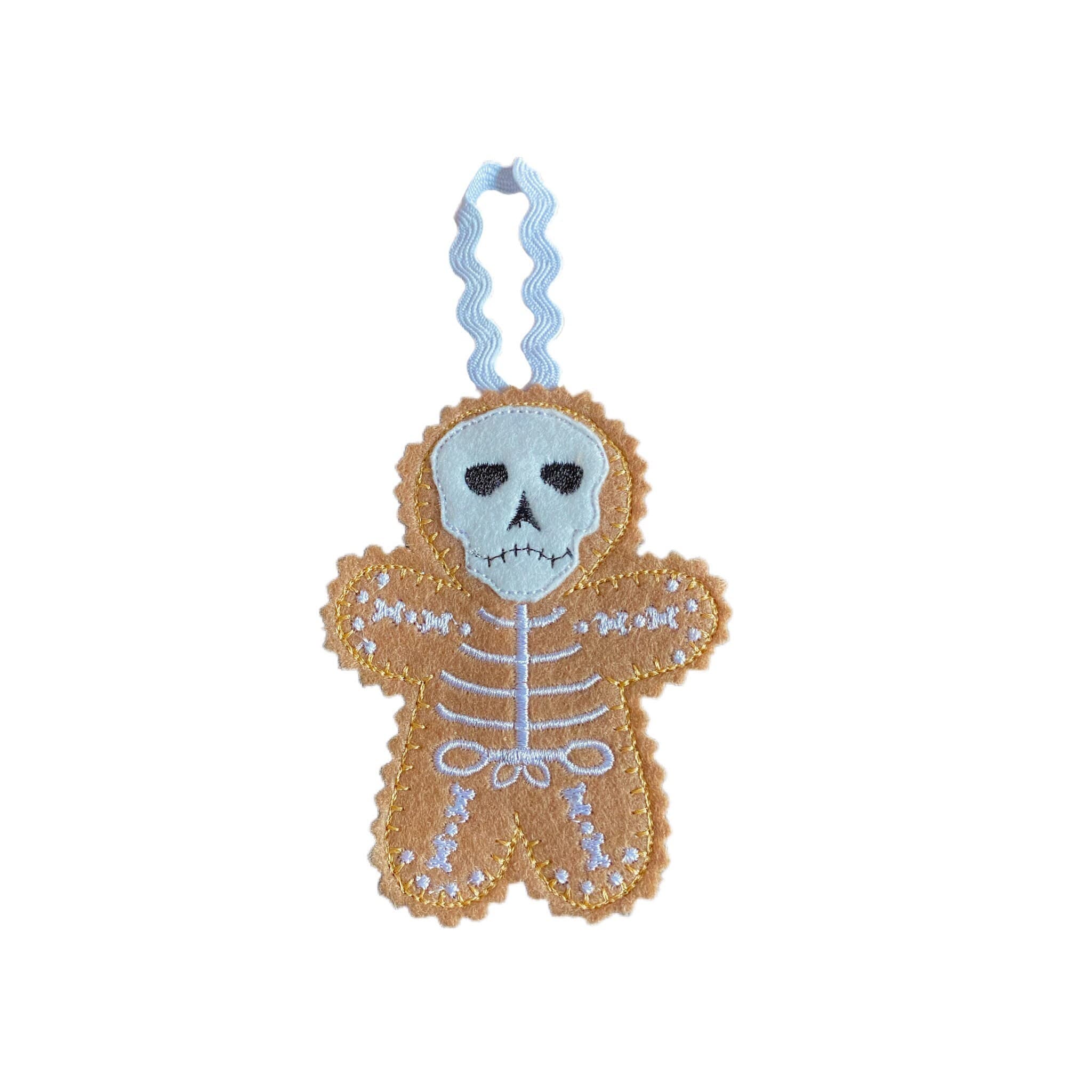 Skeleton Gingerbread Man Felt Decoration Halloween Decoration / Gift