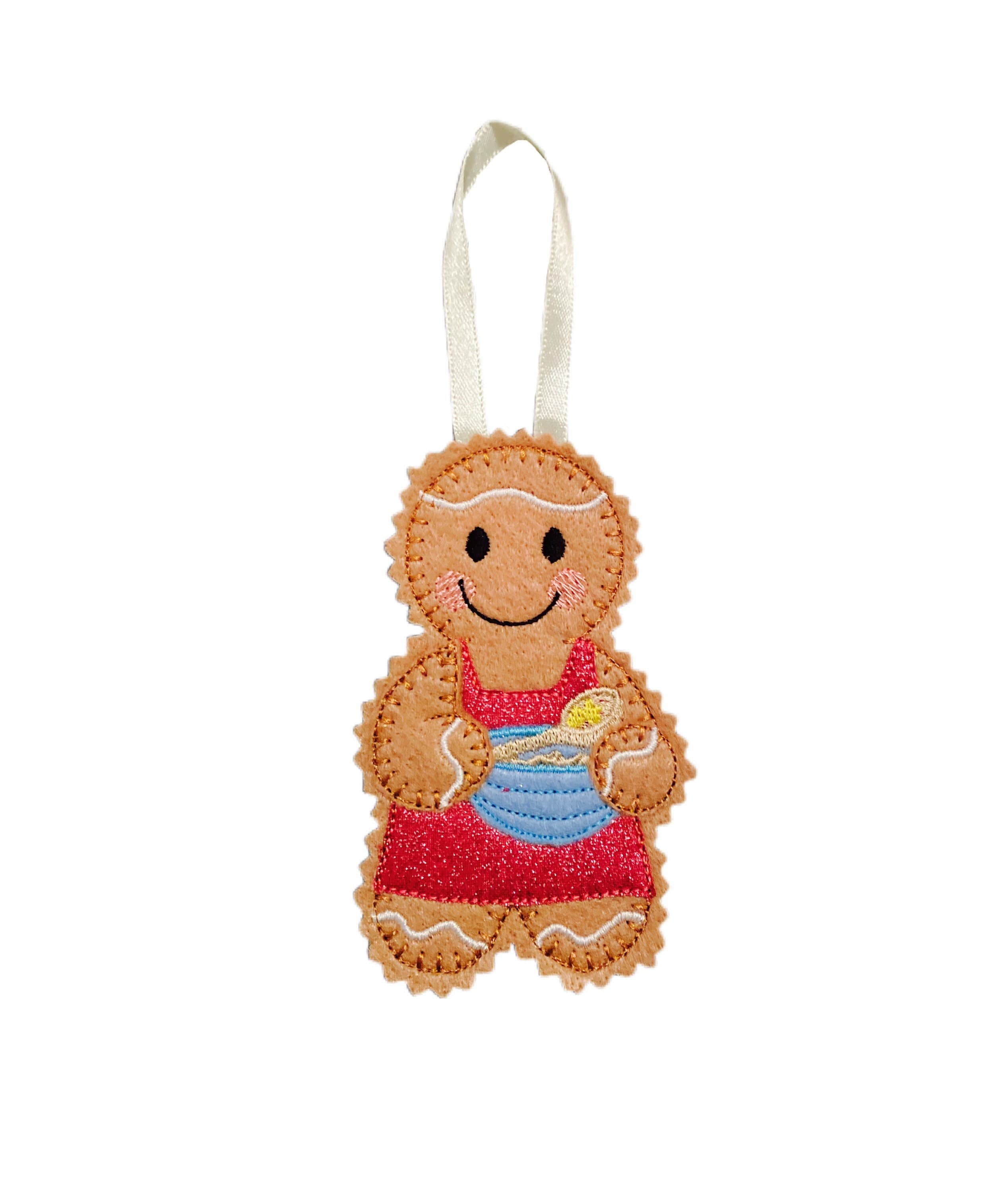 Baker / Cake Maker Gingerbread Man Felt Decoration