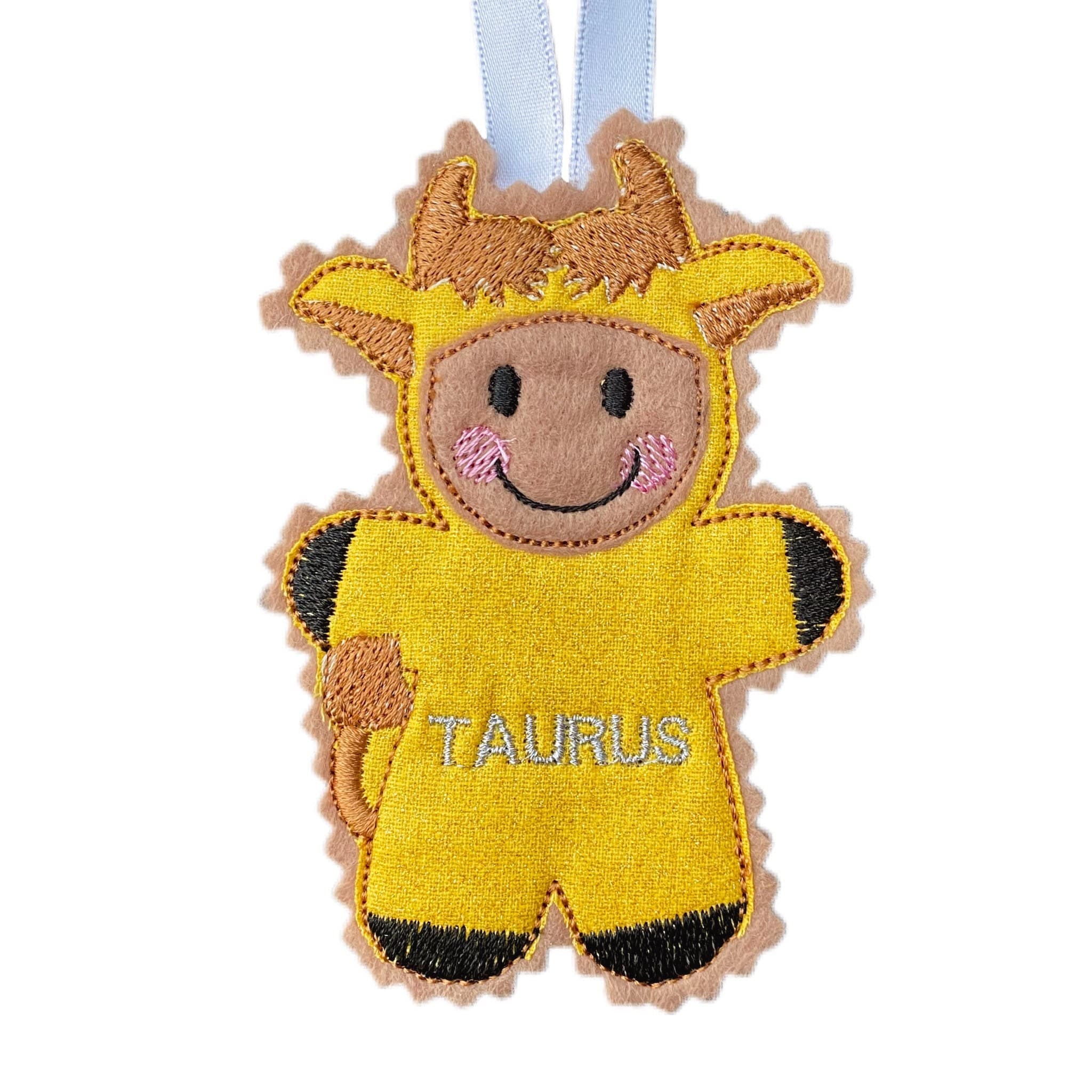 Horoscope Taurus Starsign Gingerbread Man Felt Decoration — image 2