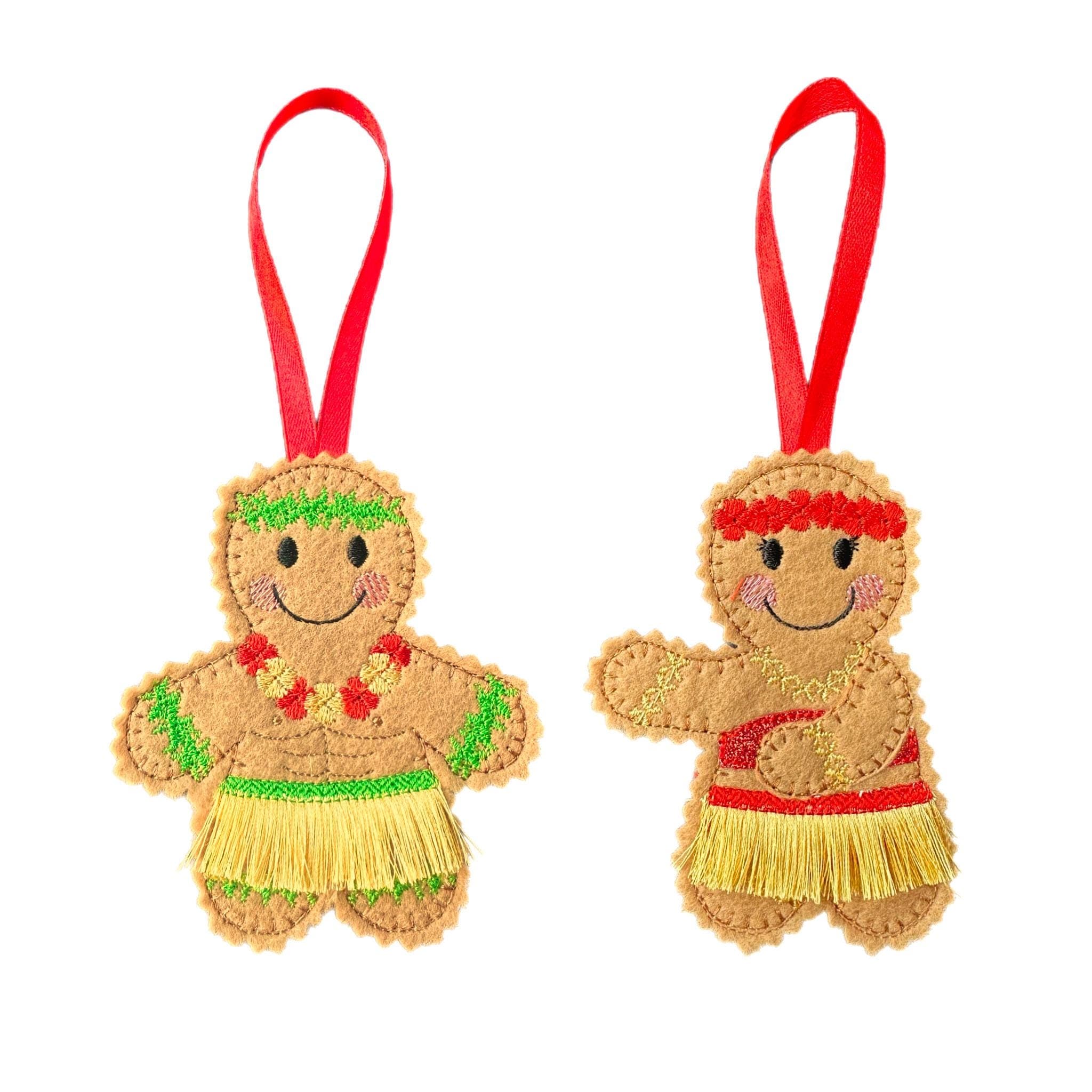 Hawaiian Gingerbread Felt Luau Decoration