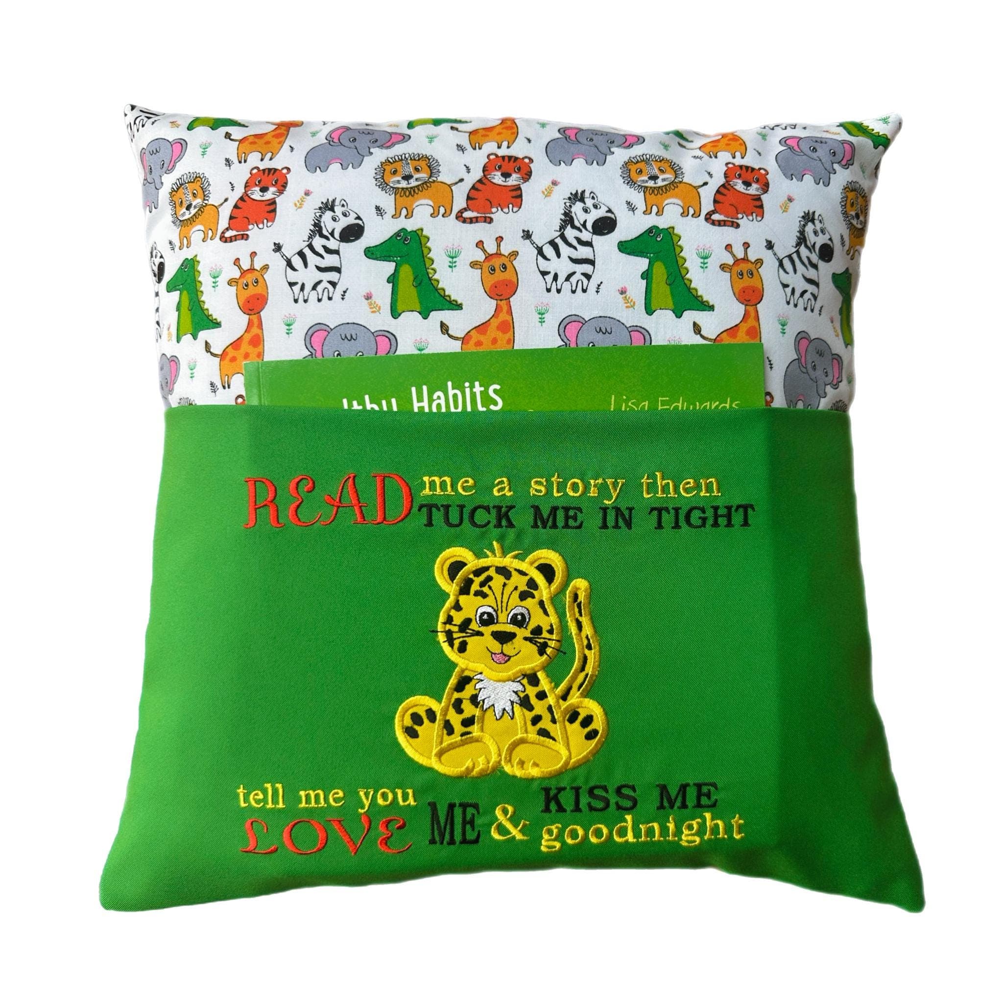 Cheetah / Leopard Reading Pillow / Book Cushion — image 7